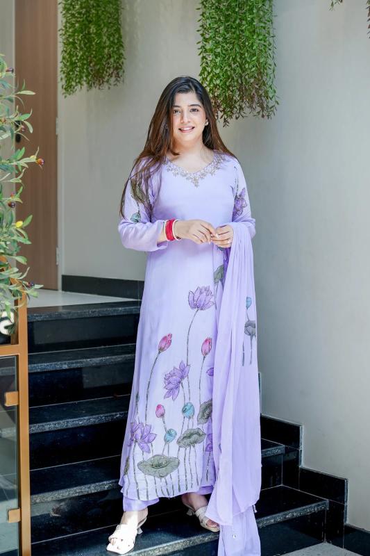Floral Grace Embroidered Anarkali Set