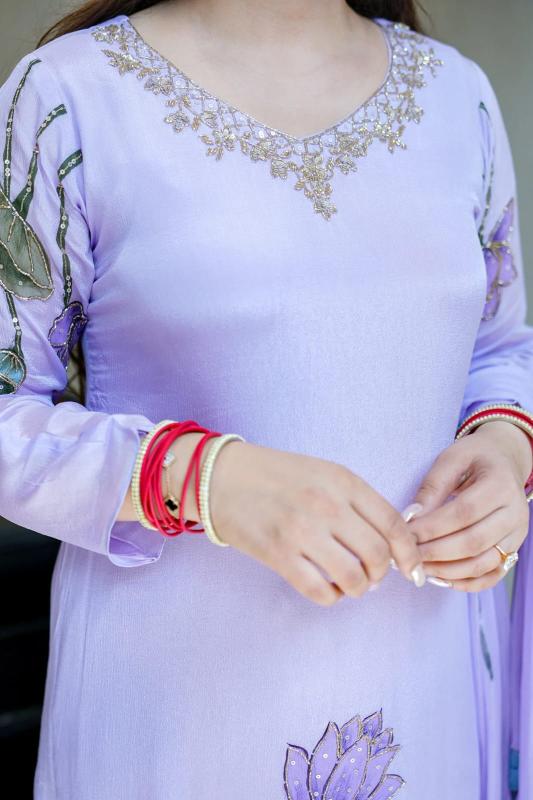Floral Grace Embroidered Anarkali Set