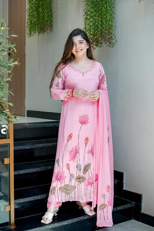 Floral Grace Embroidered Anarkali Set