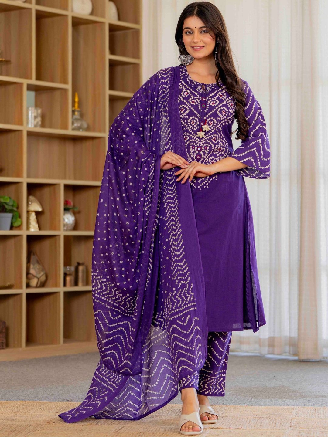 NAMA'S Women Ethnic Kurta Pant Set with Printed Dupatta