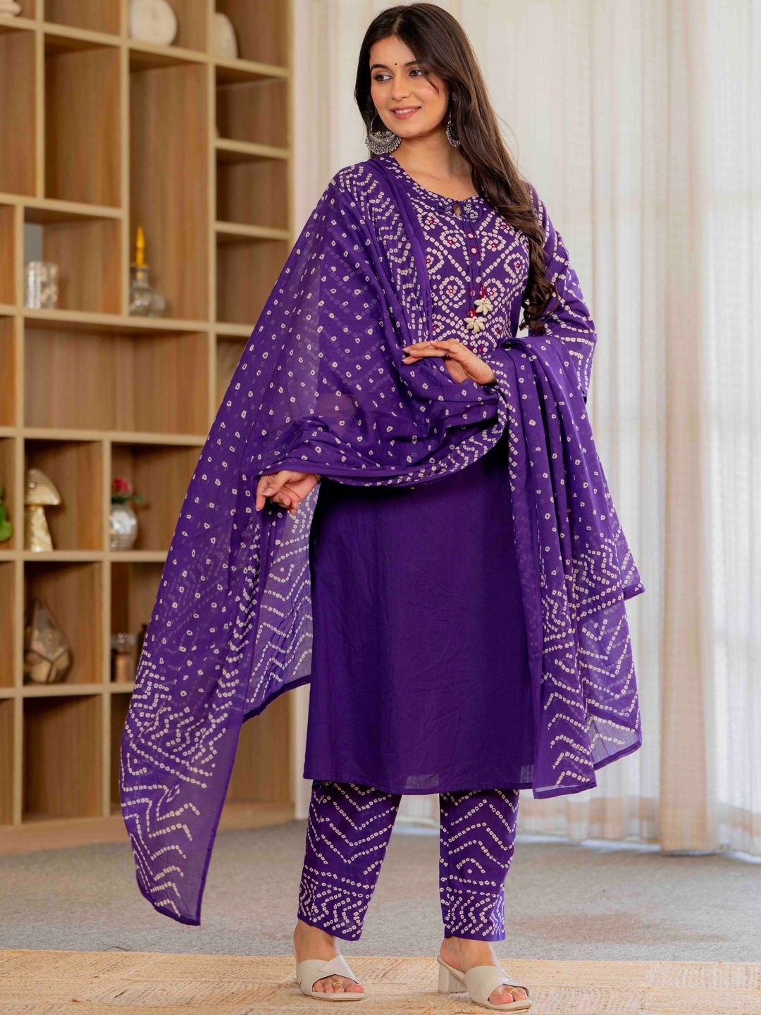 NAMA'S Women Ethnic Kurta Pant Set with Printed Dupatta