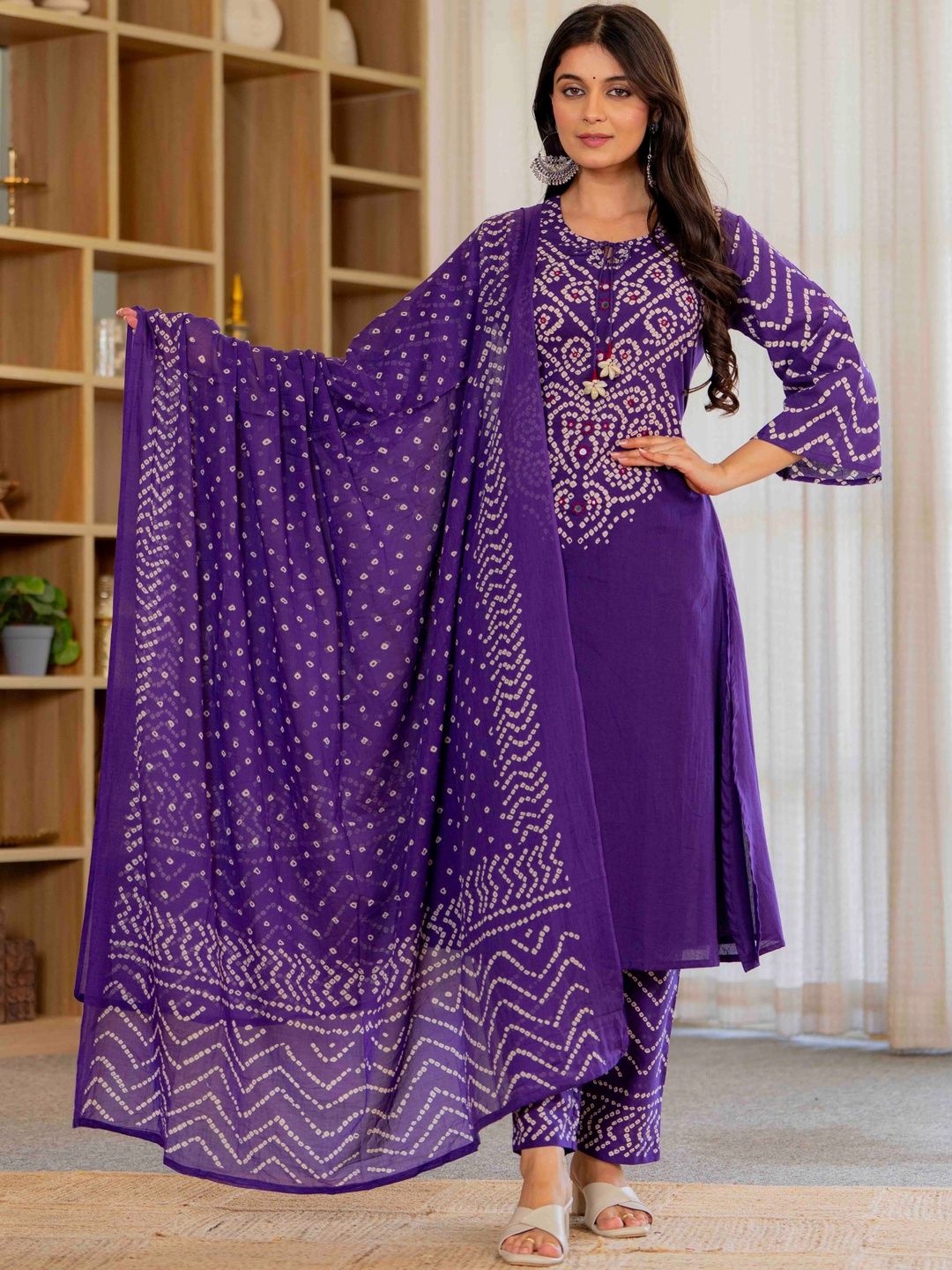 NAMA'S Women Ethnic Kurta Pant Set with Printed Dupatta