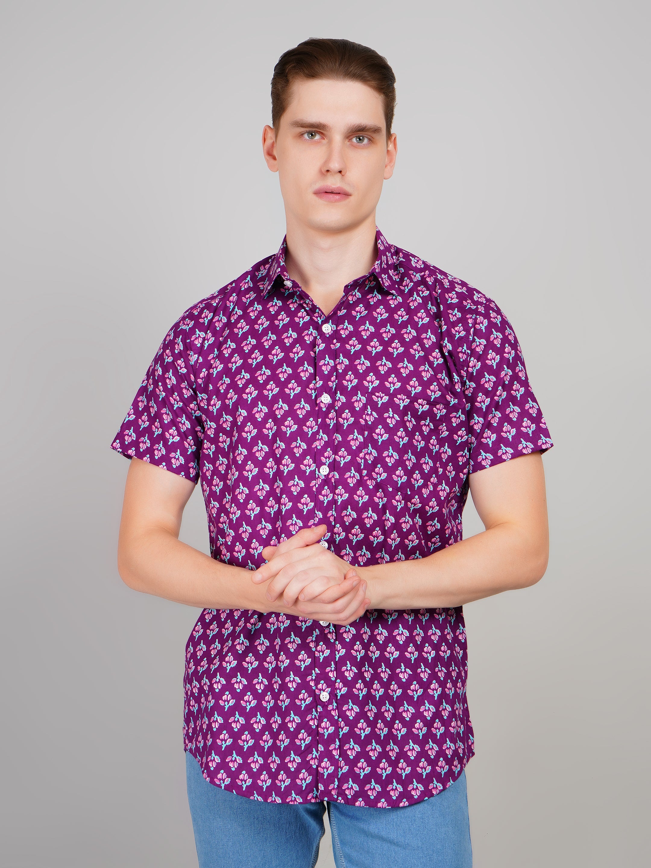 Stylish Printed Half Sleeve Shirt for Men