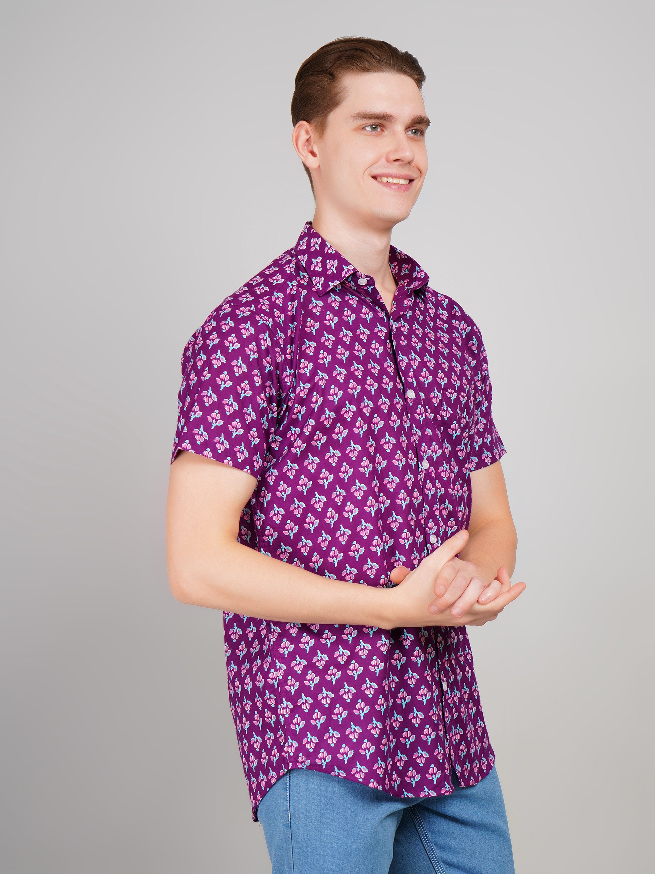 Stylish Printed Half Sleeve Shirt for Men