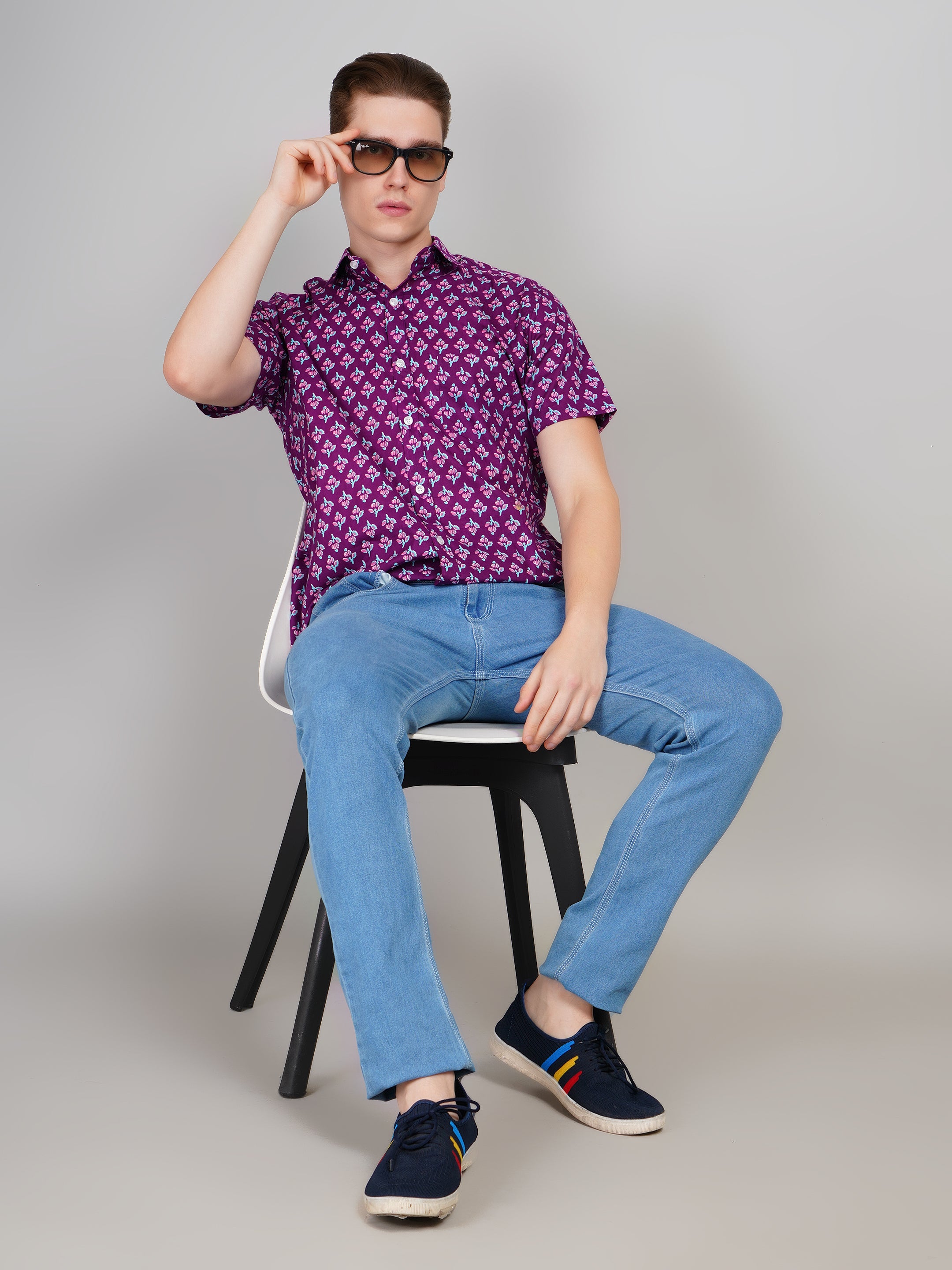 Stylish Printed Half Sleeve Shirt for Men