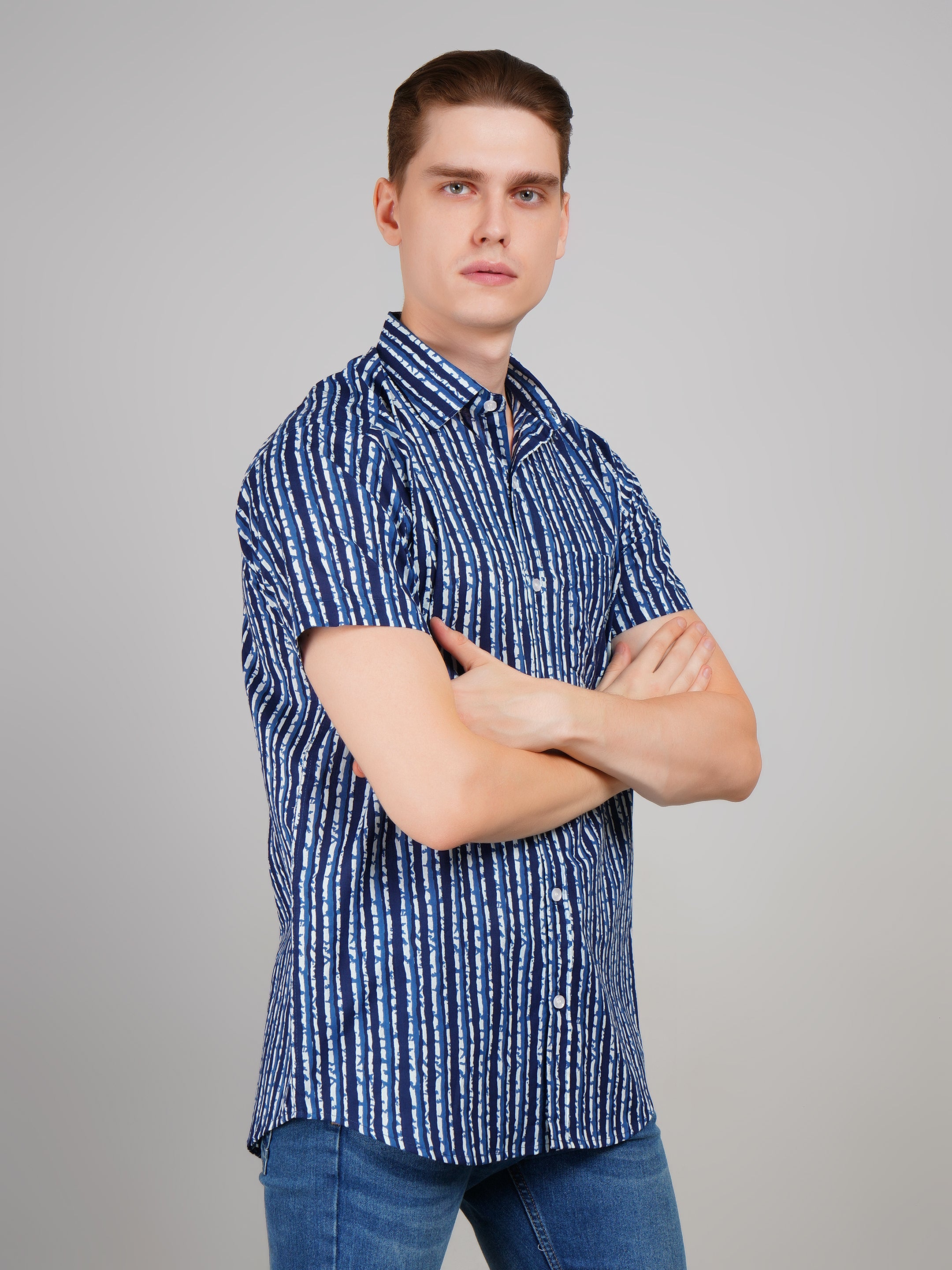 Stylish Printed Half Sleeve Shirt for Men