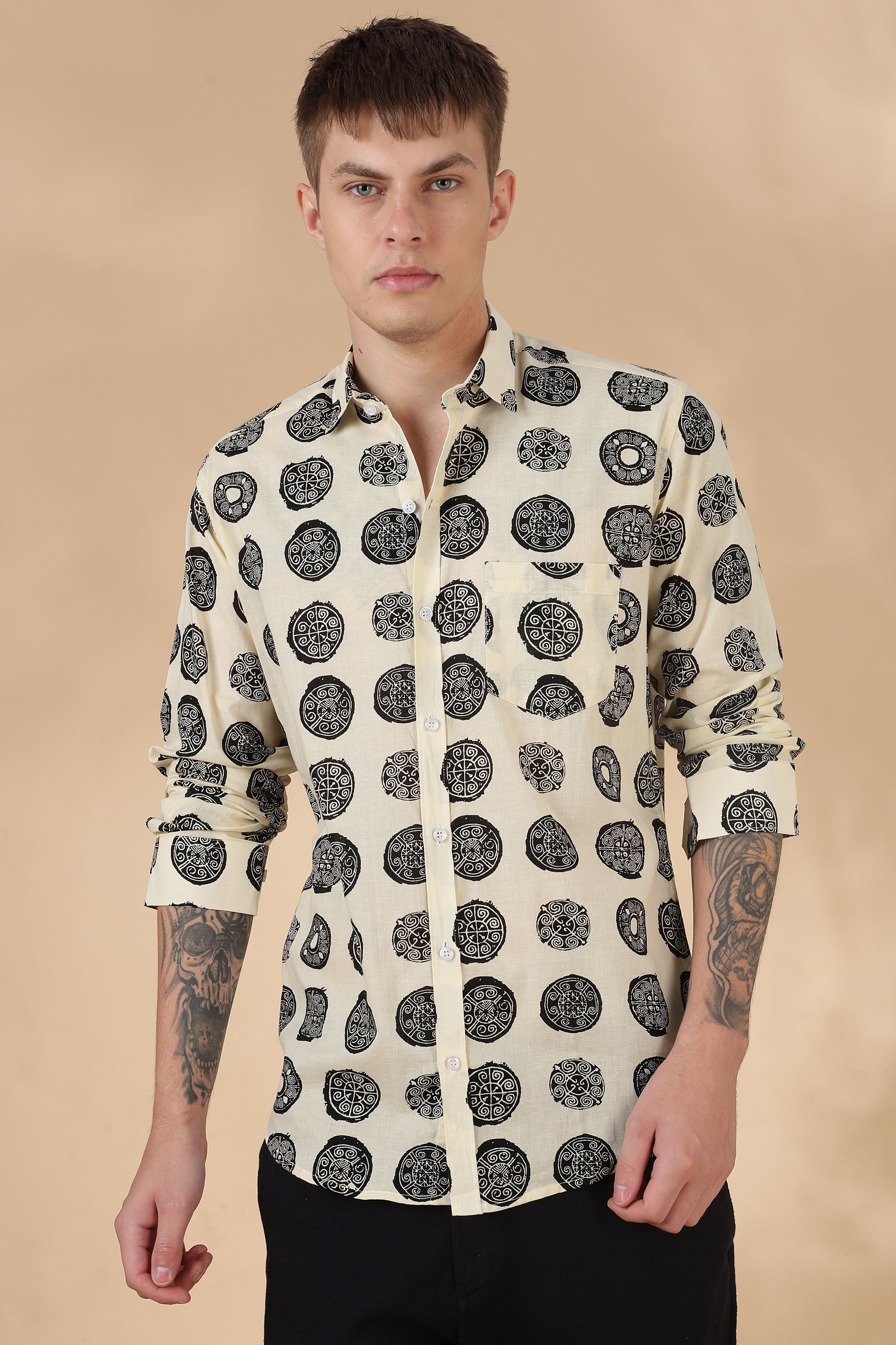 Men’s Full Sleeve Printed Cotton Shirt