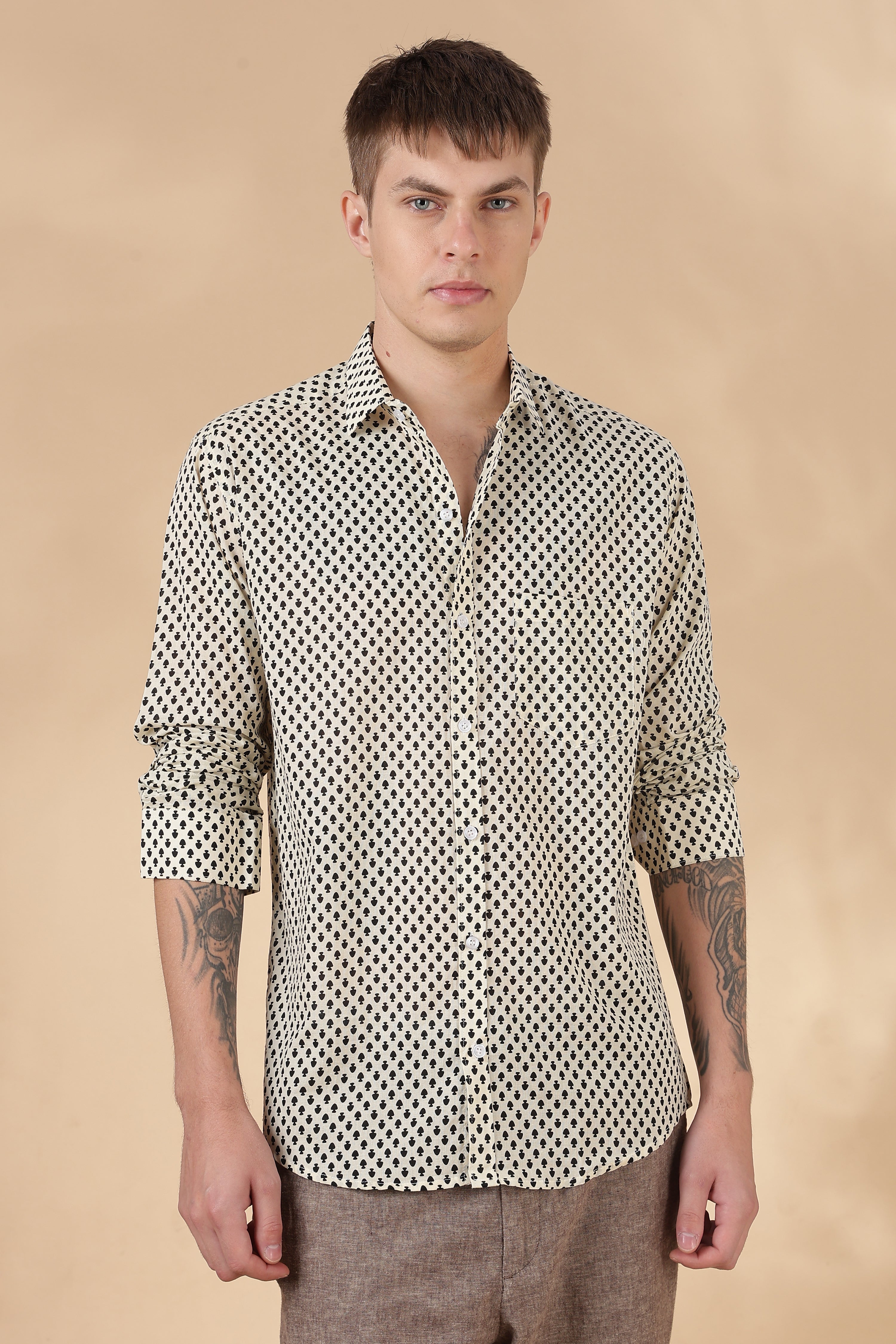 Men’s Full Sleeve Printed Cotton Shirt