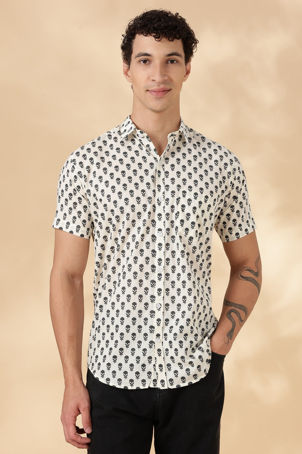 Stylish Printed Half Sleeve Shirt for Men