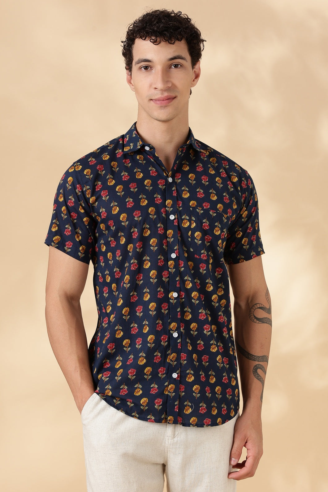 Stylish Printed Half Sleeve Shirt for Men