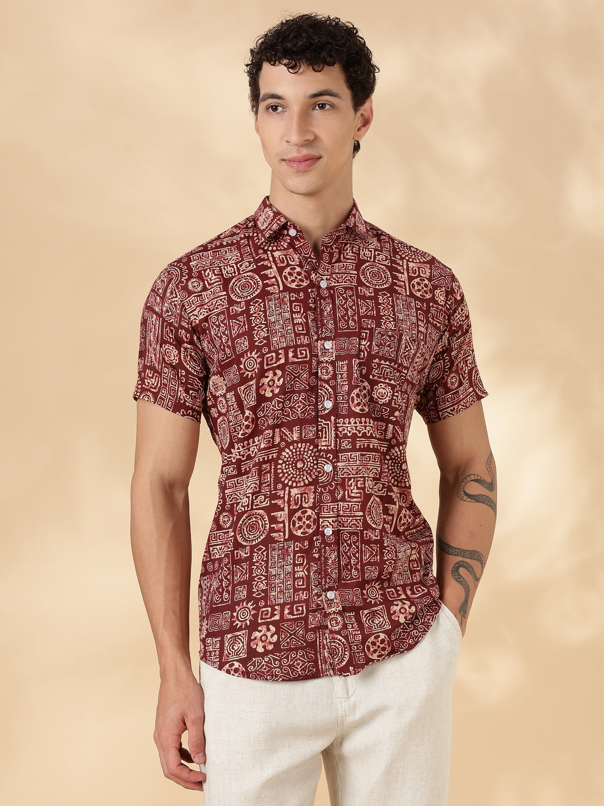 Stylish Printed Half Sleeve Shirt for Men