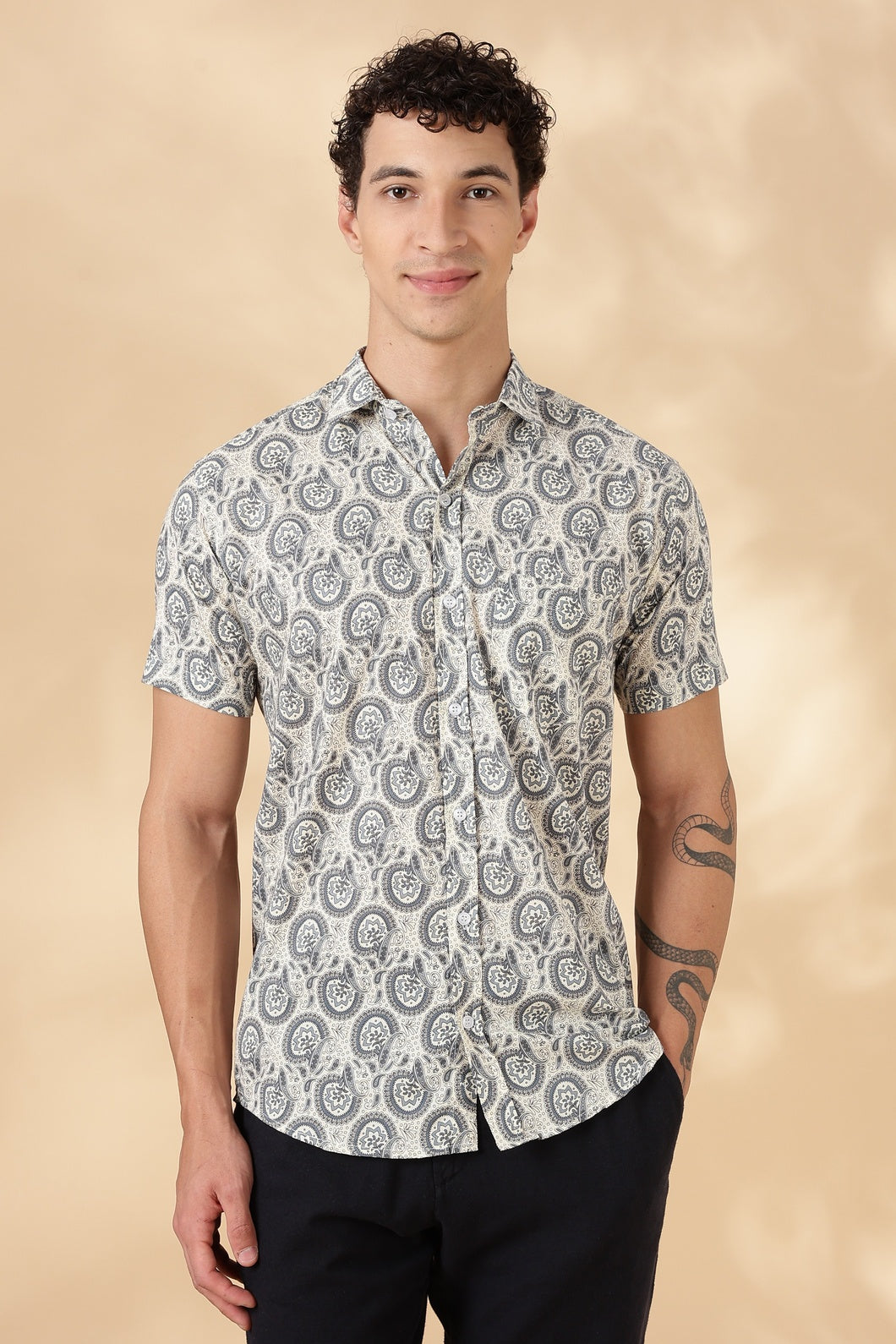 Stylish Printed Half Sleeve Shirt for Men
