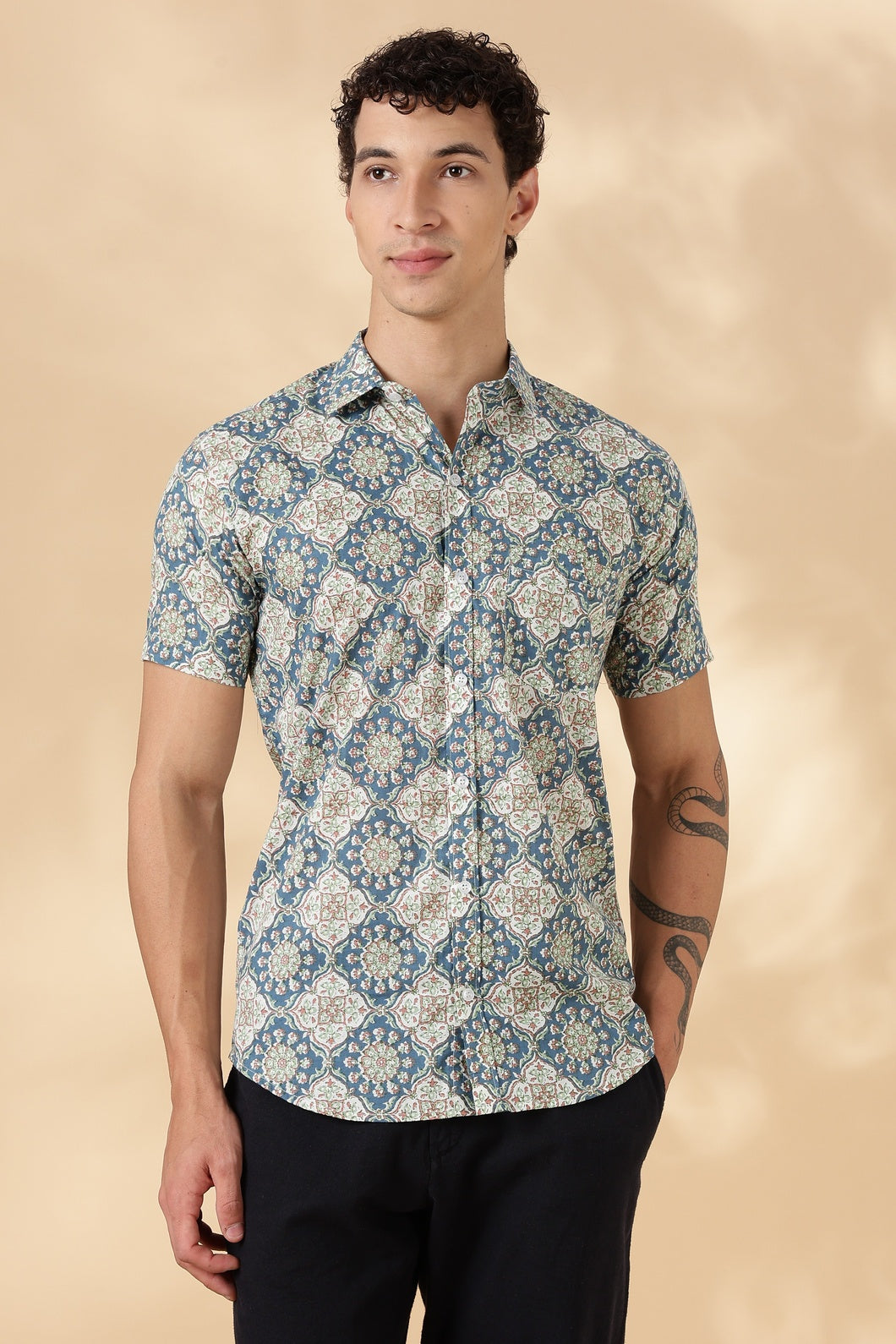 Stylish Printed Half Sleeve Shirt for Men