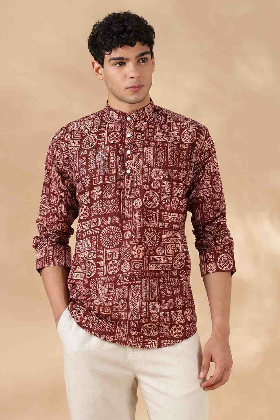 Ethnic Cotton Short Kurta for Men