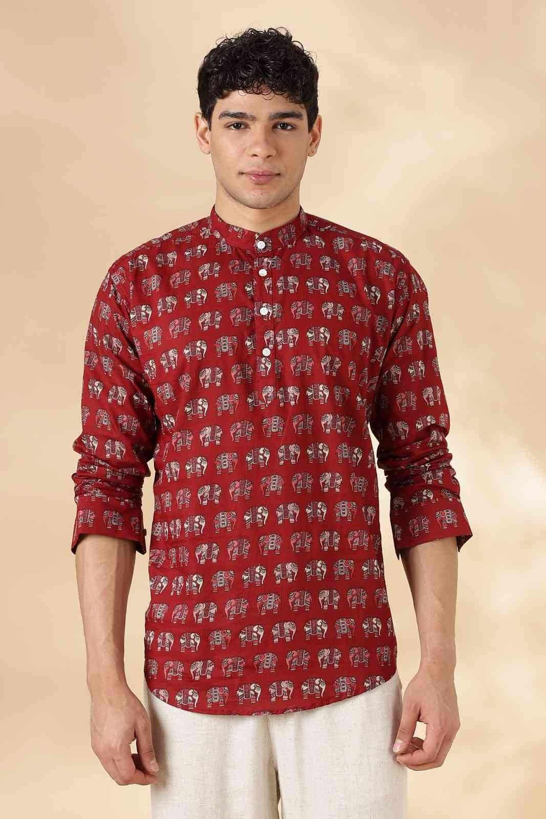 Ethnic Cotton Short Kurta for Men