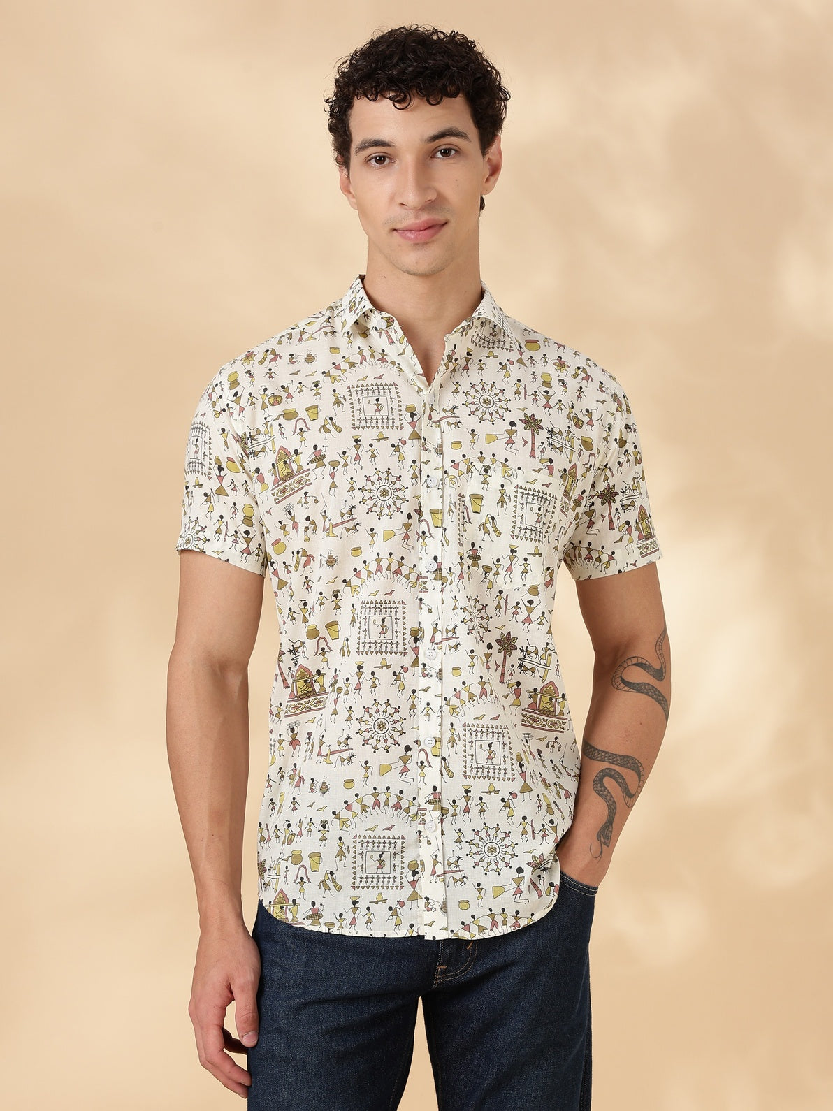 Stylish Printed Half Sleeve Shirt for Men