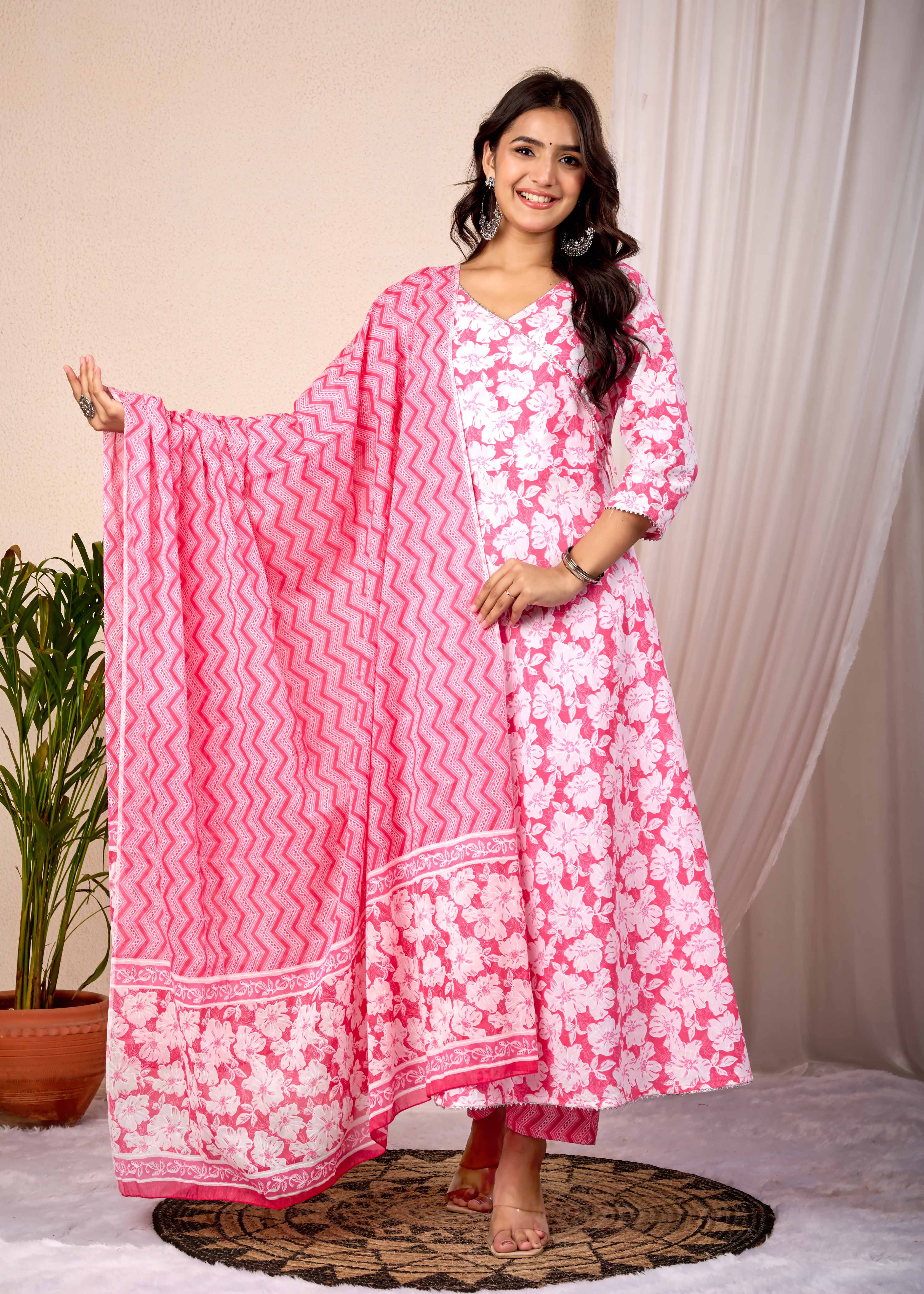 Floral Cotton Kurta Set for Women