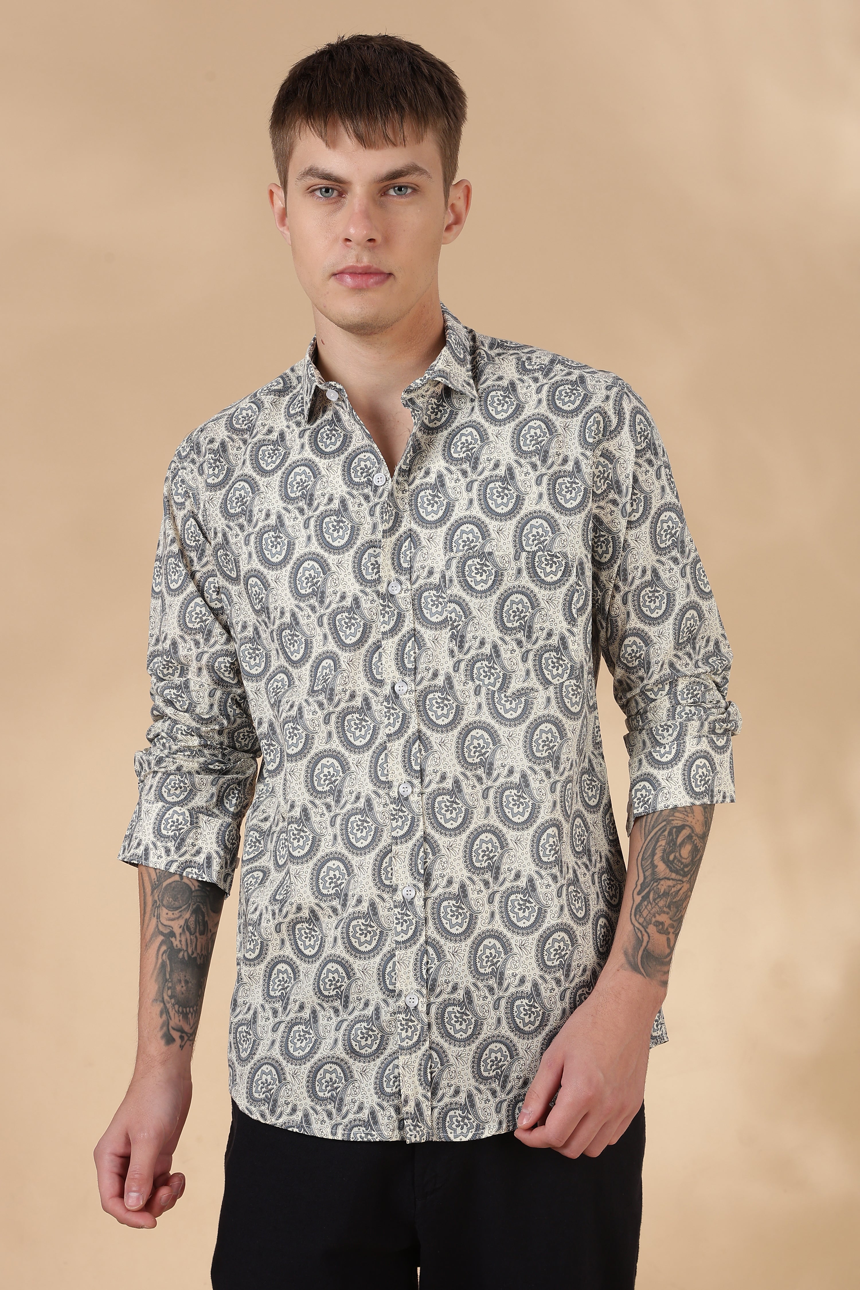 Men’s Full Sleeve Printed Cotton Shirt
