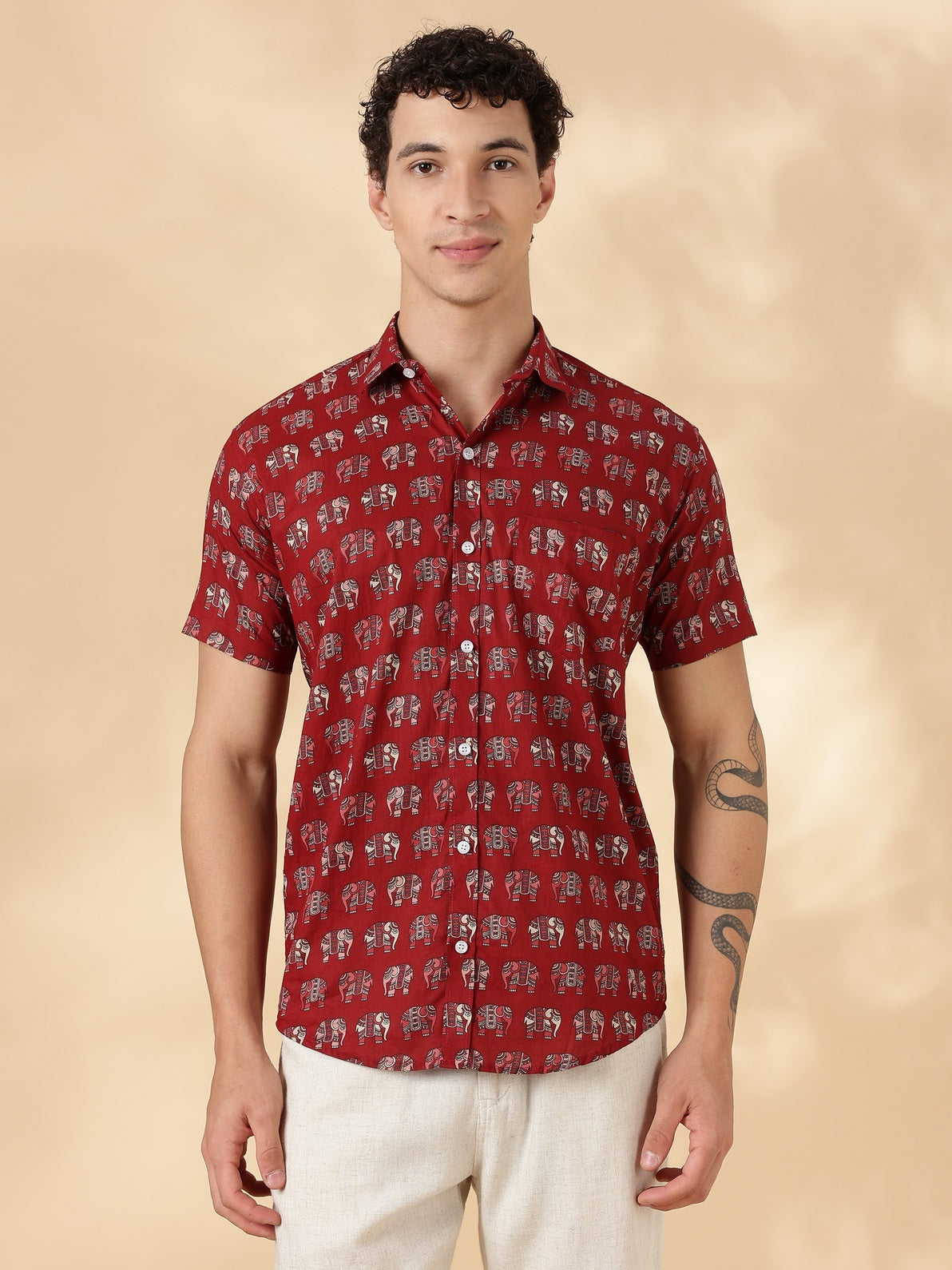 Stylish Printed Half Sleeve Shirt for Men
