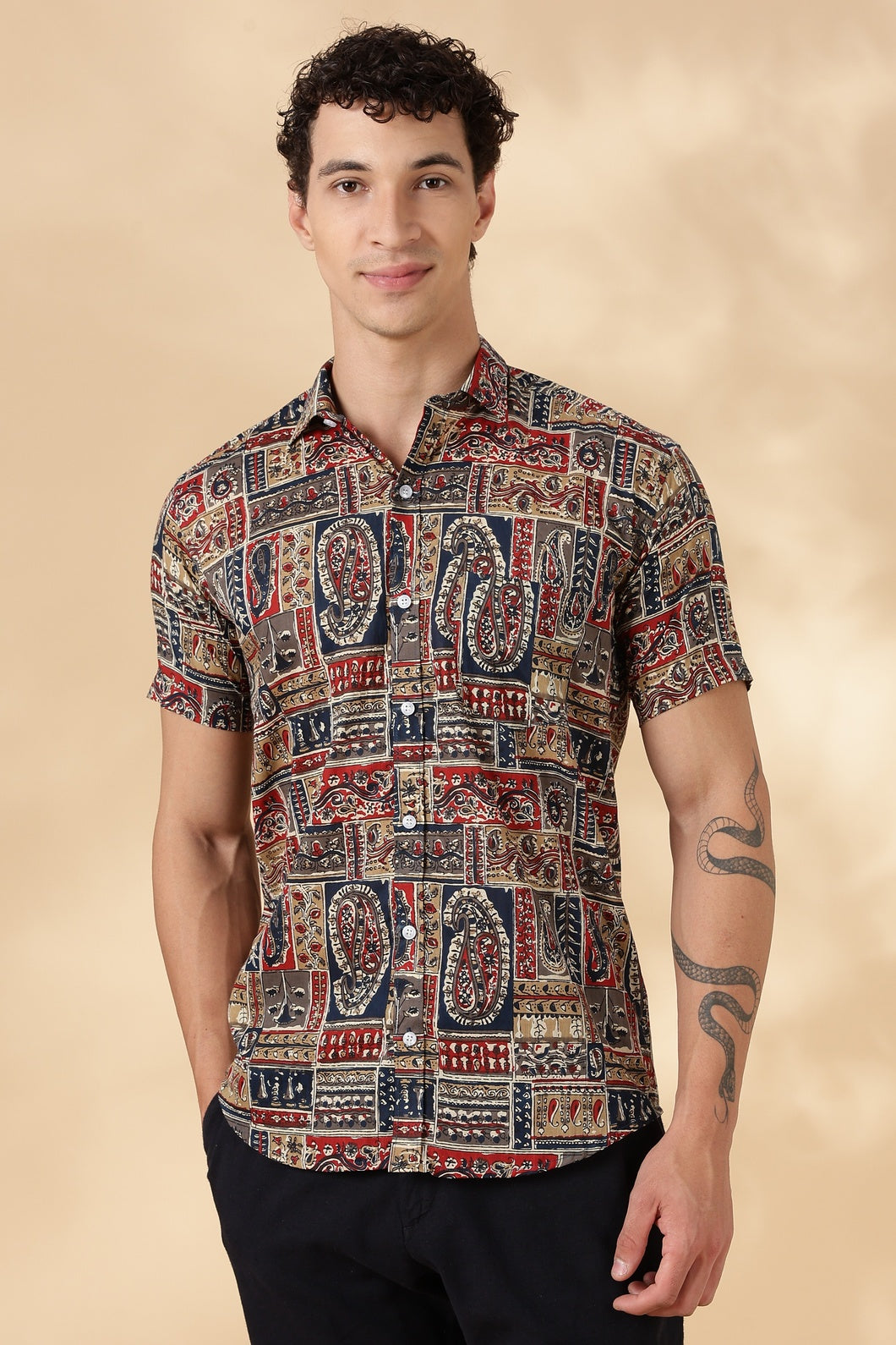 Stylish Printed Half Sleeve Shirt for Men