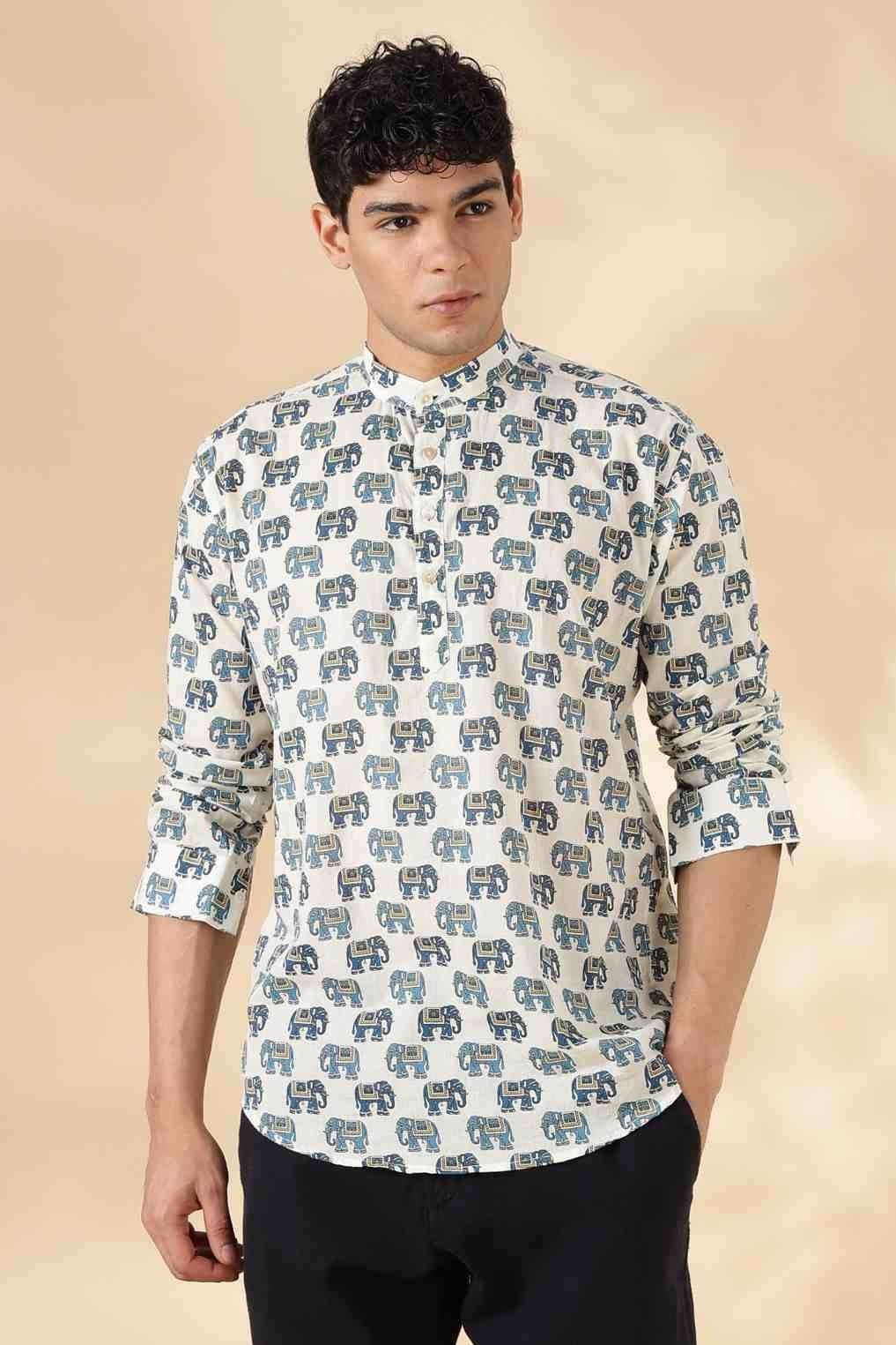 Ethnic Cotton Short Kurta for Men