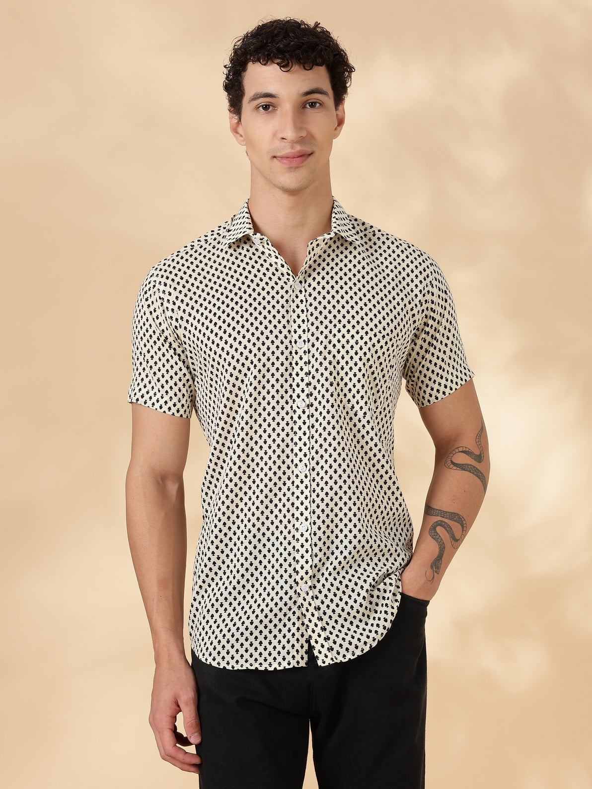 Stylish Printed Half Sleeve Shirt for Men