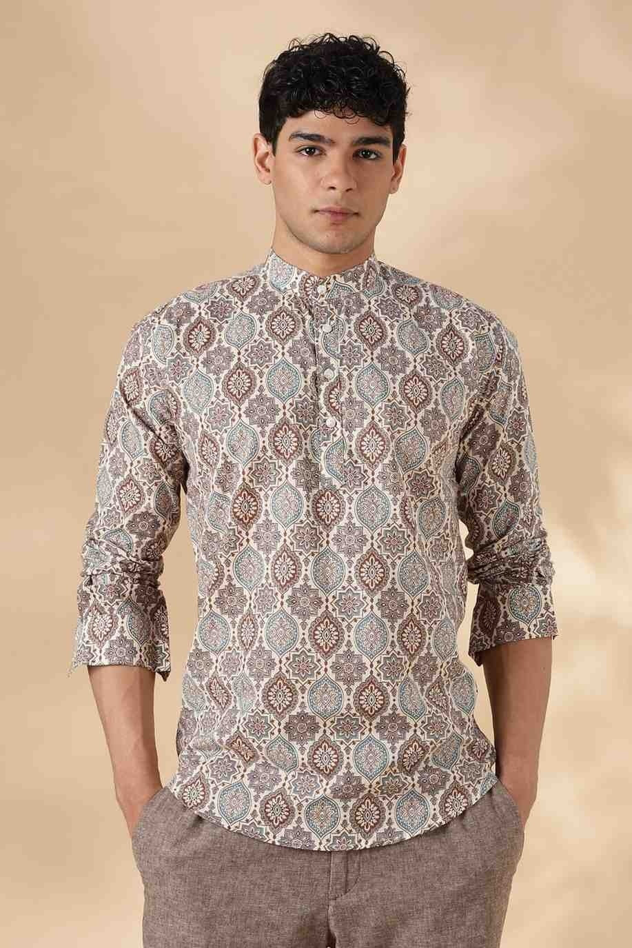 Ethnic Cotton Short Kurta for Men