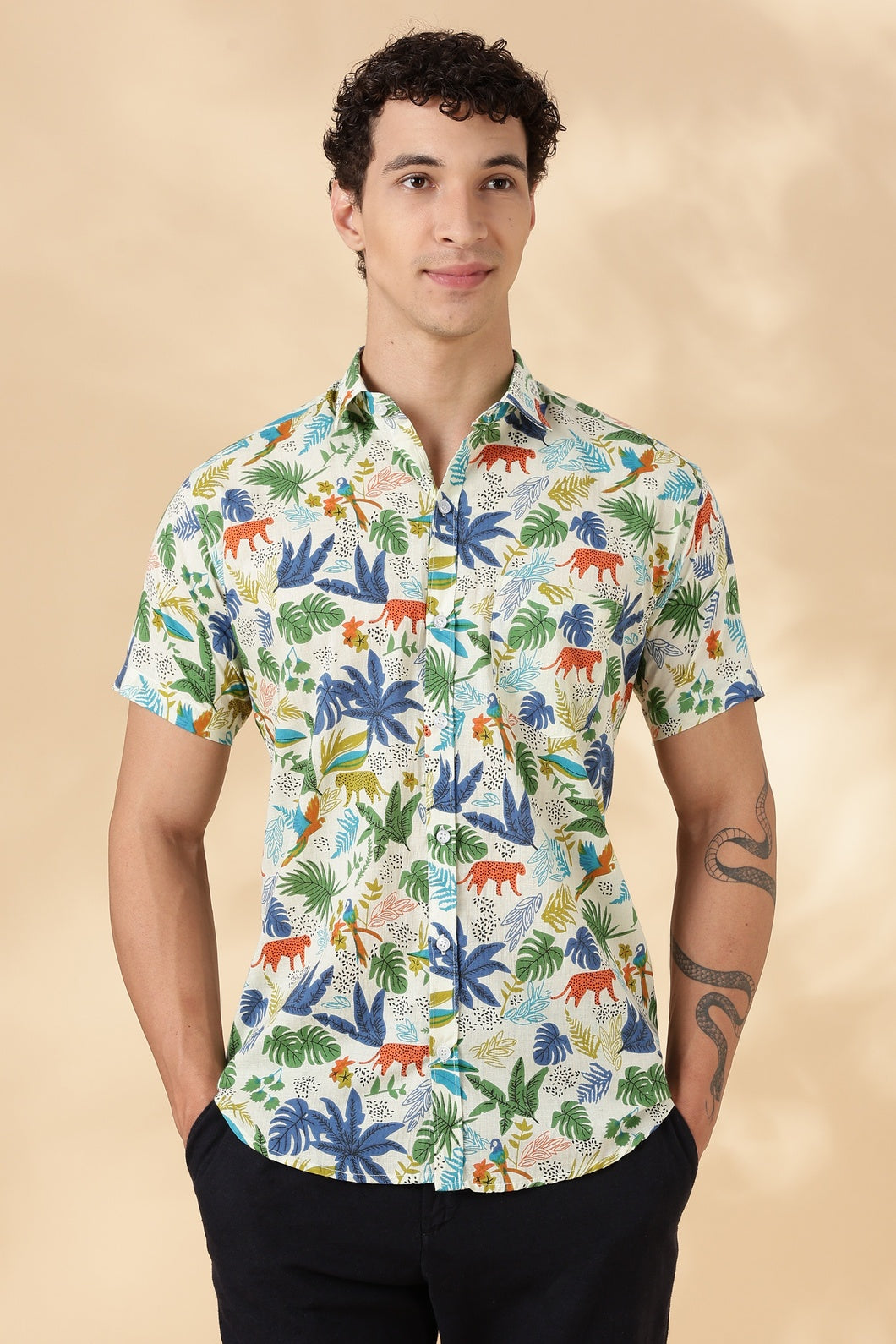 Stylish Printed Half Sleeve Shirt for Men