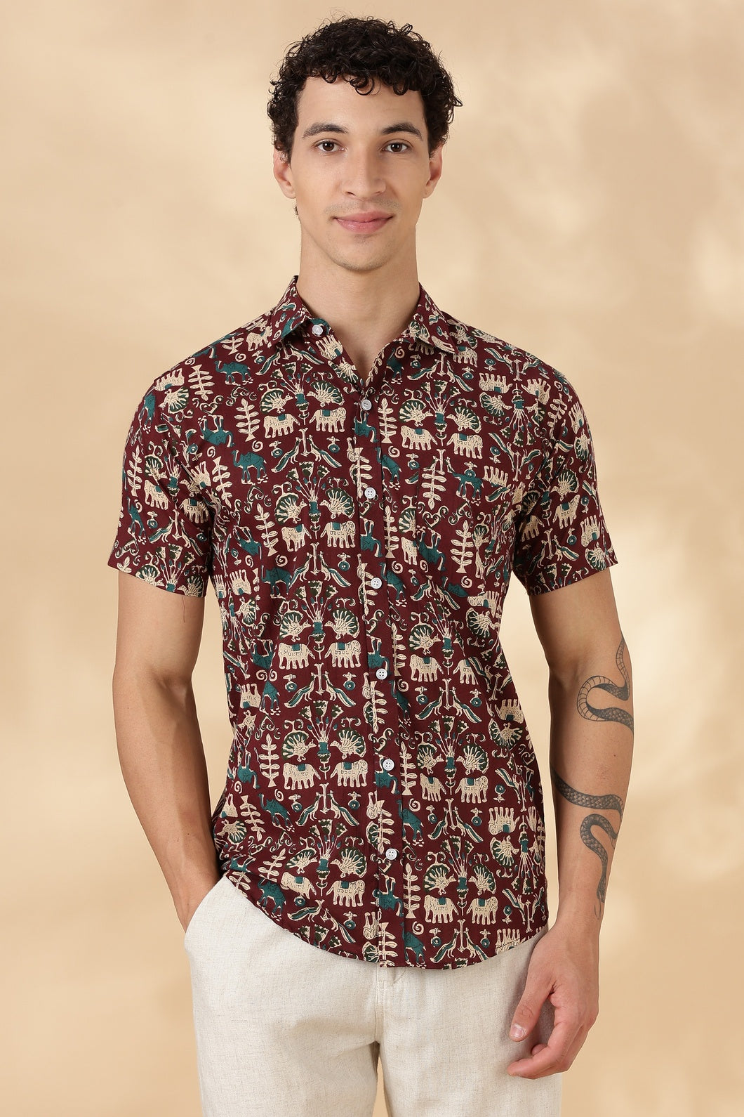 Stylish Printed Half Sleeve Shirt for Men