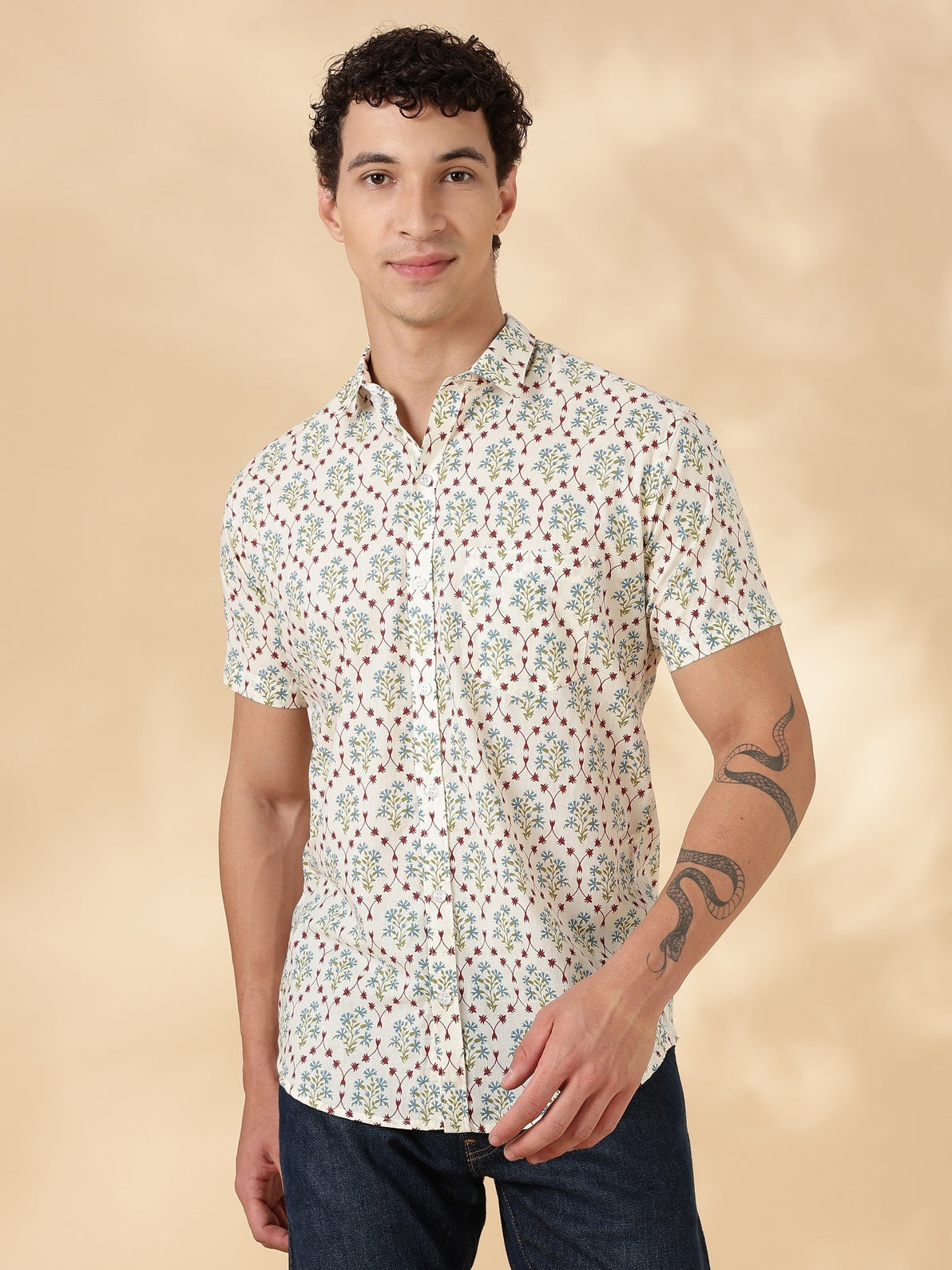Stylish Printed Half Sleeve Shirt for Men