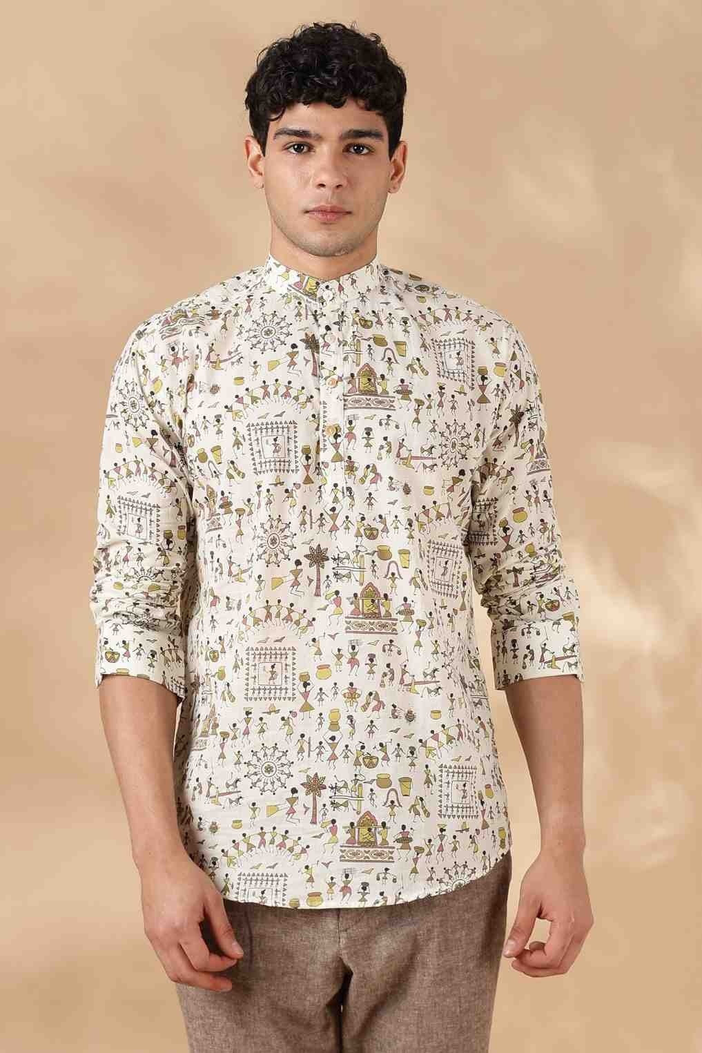Ethnic Cotton Short Kurta for Men