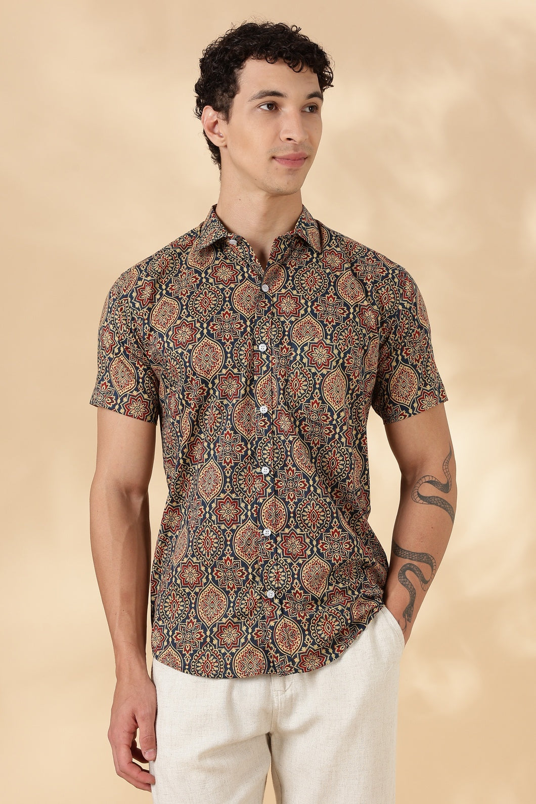 Stylish Printed Half Sleeve Shirt for Men