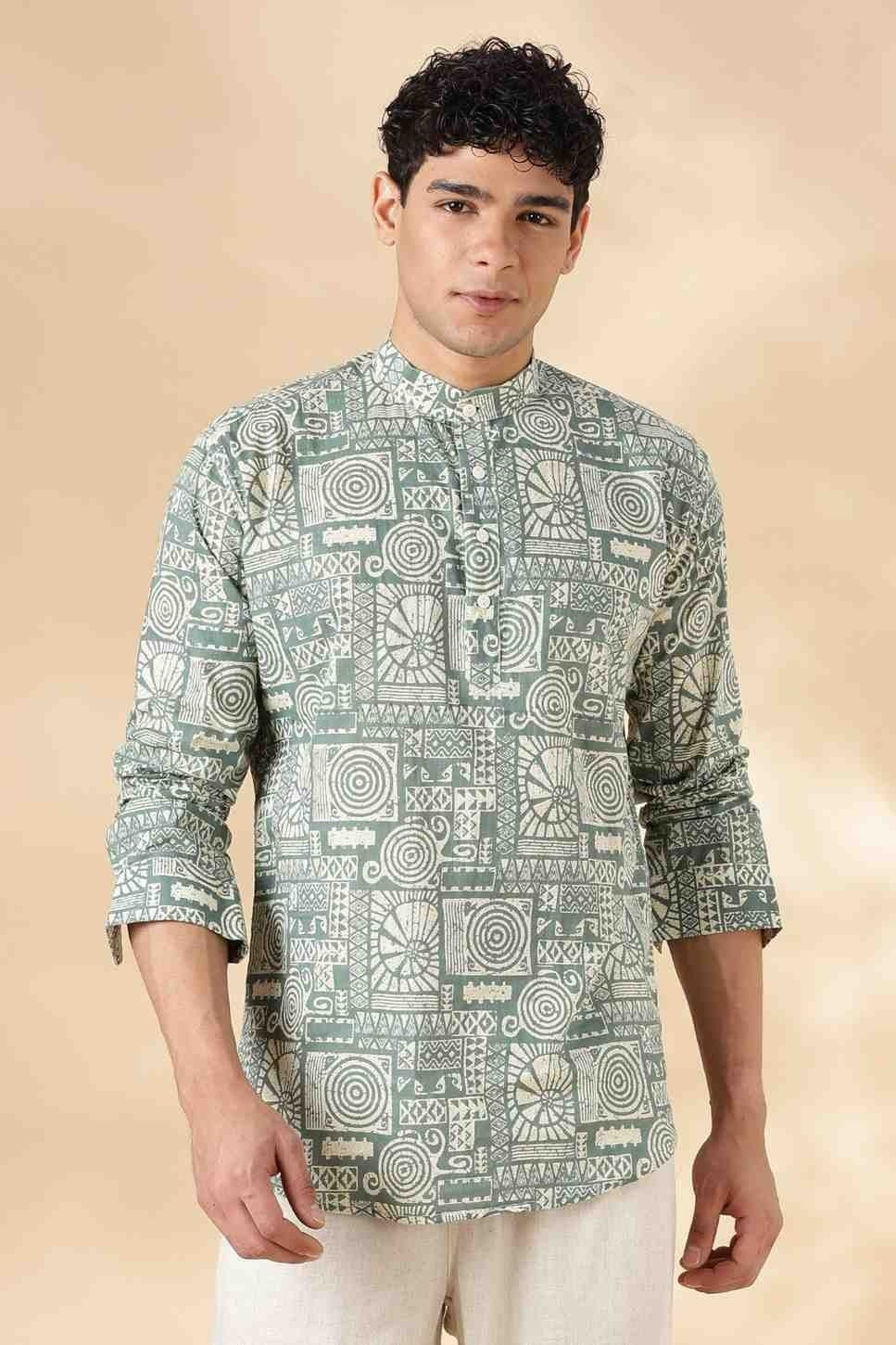 Ethnic Cotton Short Kurta for Men