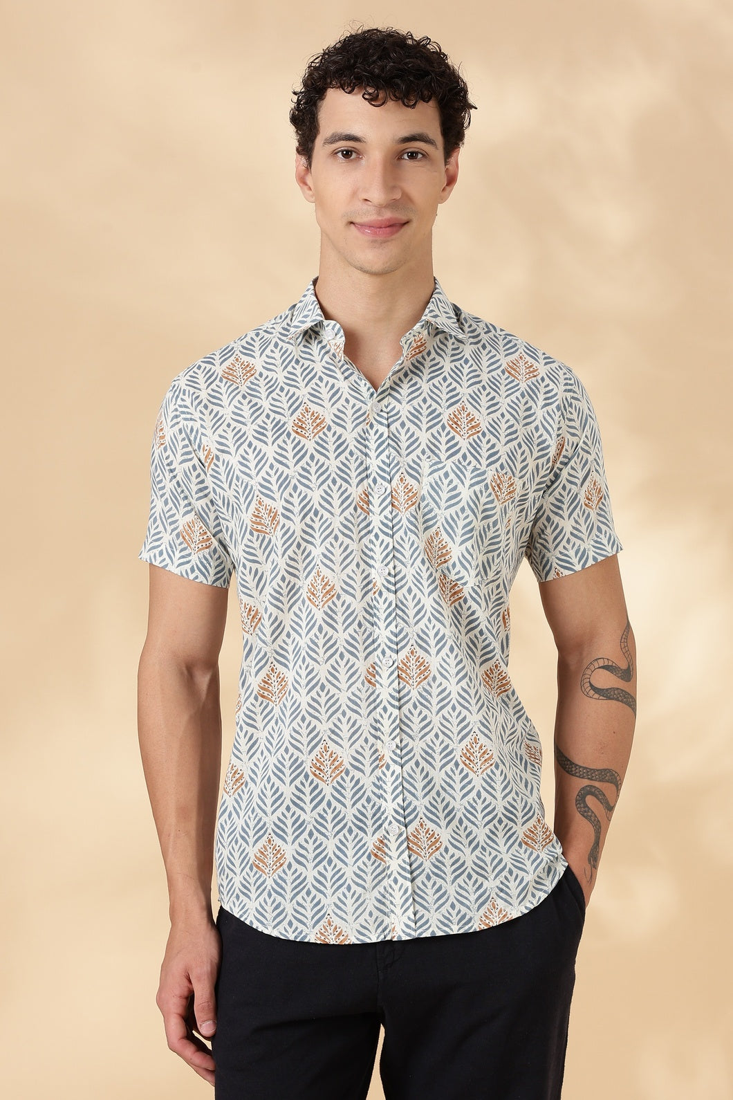 Stylish Printed Half Sleeve Shirt for Men