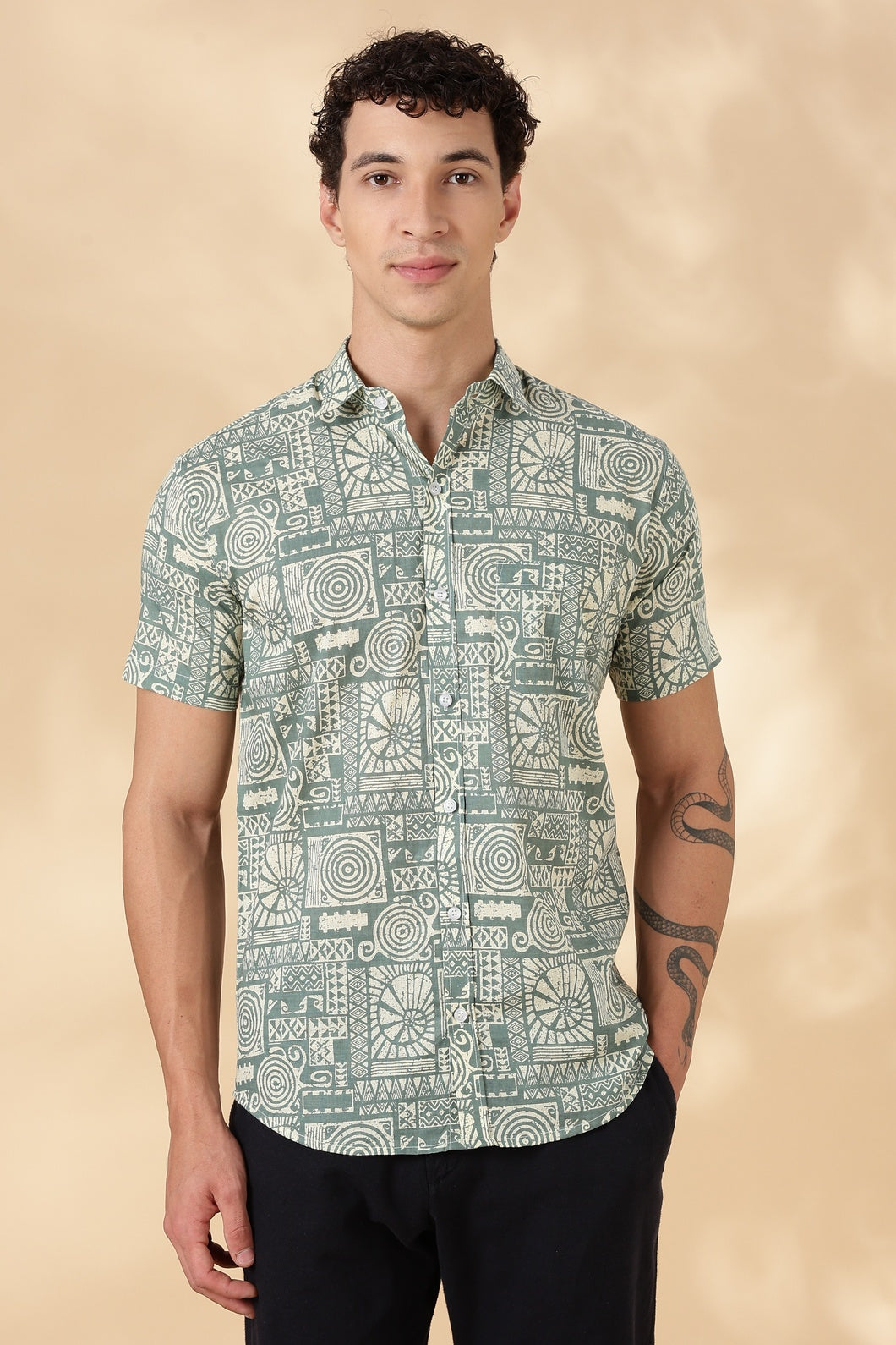 Stylish Printed Half Sleeve Shirt for Men