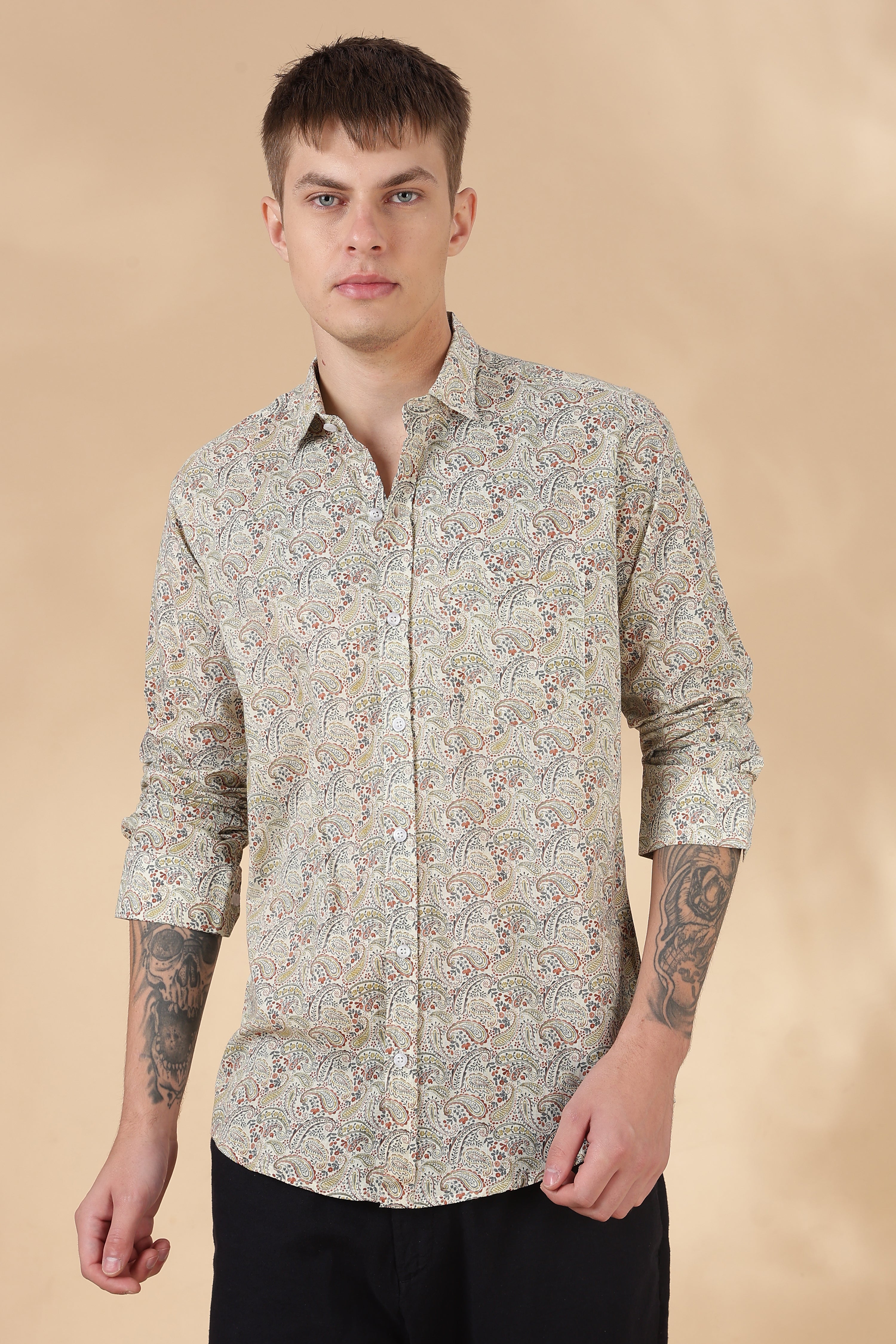 Men’s Full Sleeve Printed Cotton Shirt