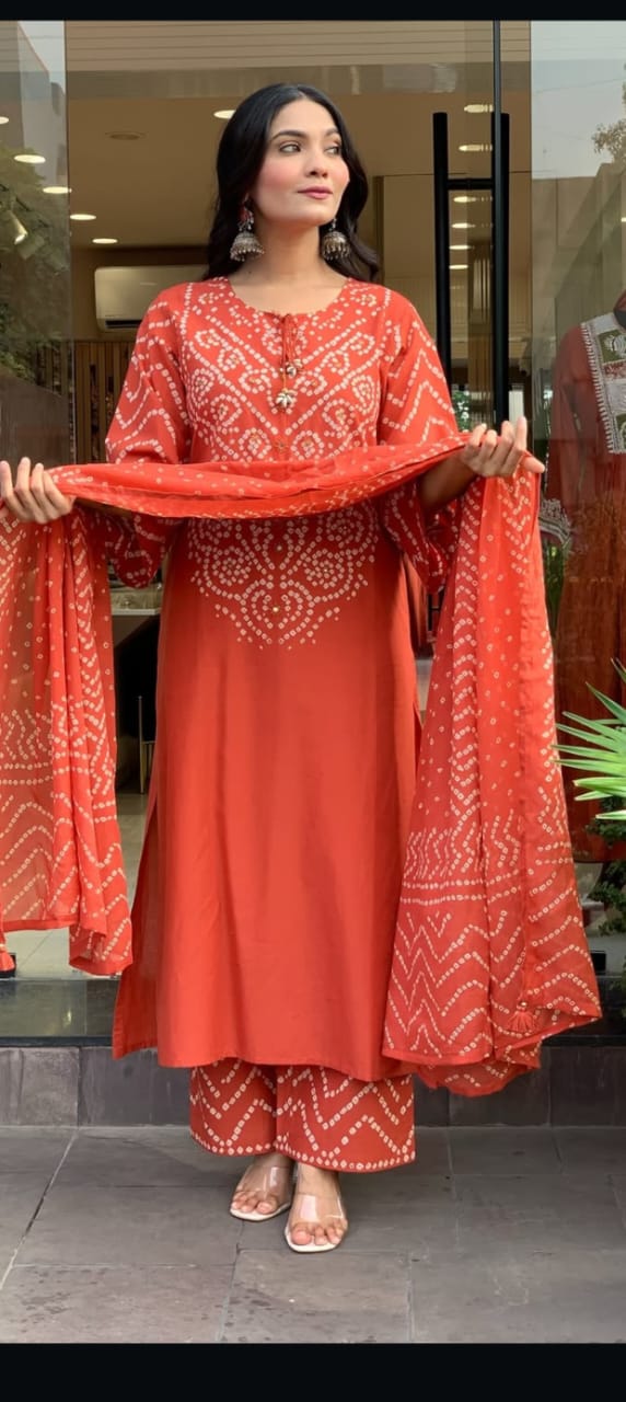 NAMA'S Women Ethnic Kurta Pant Set with Printed Dupatta