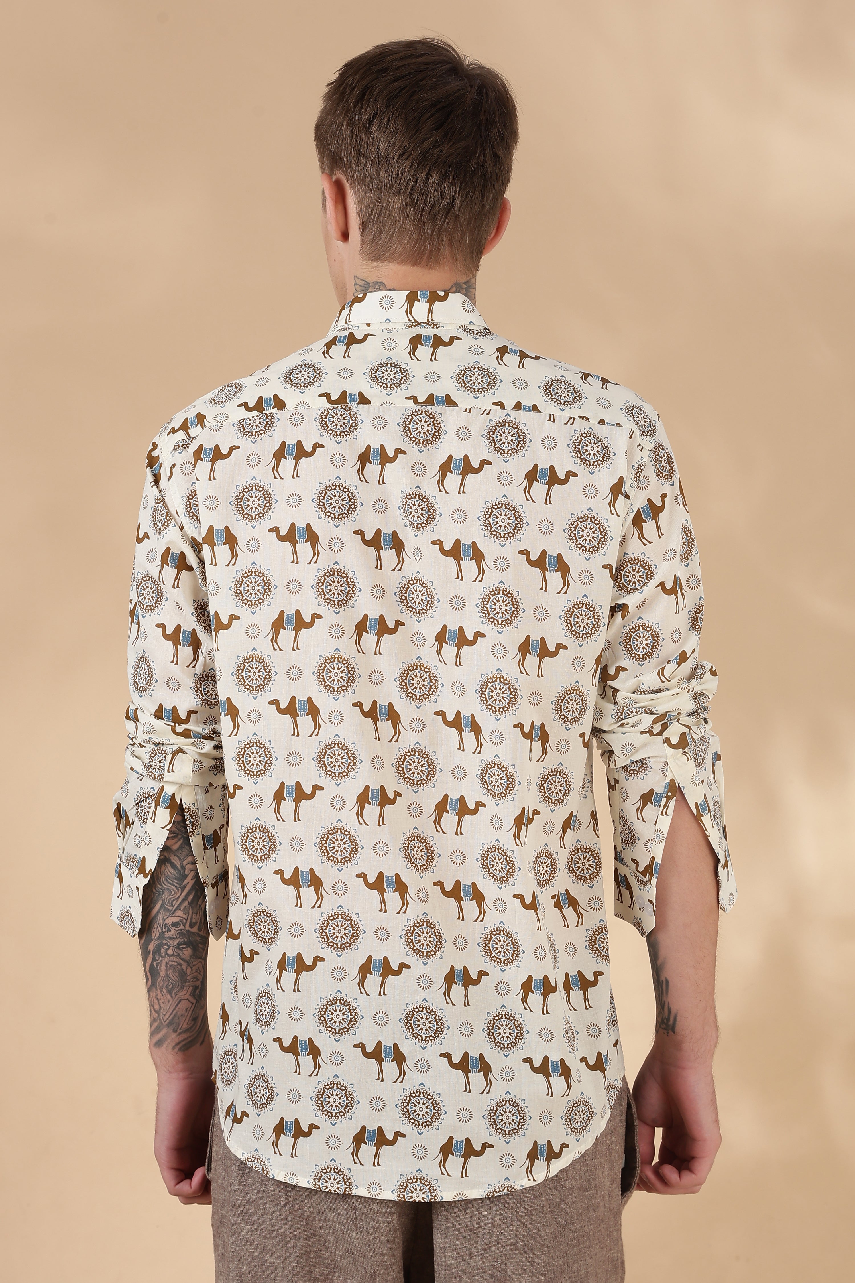 Men’s Full Sleeve Printed Cotton Shirt