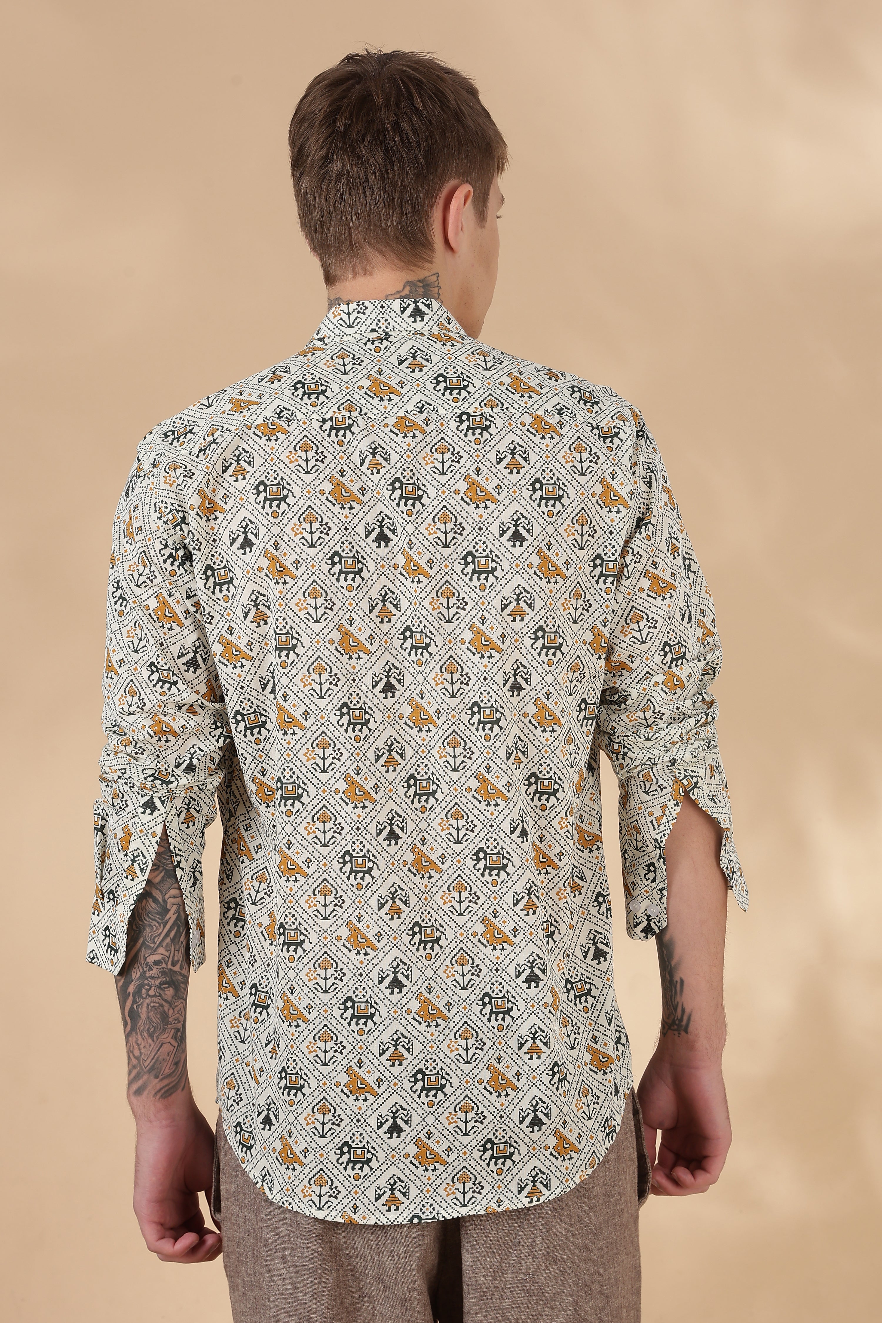 Men’s Full Sleeve Printed Cotton Shirt