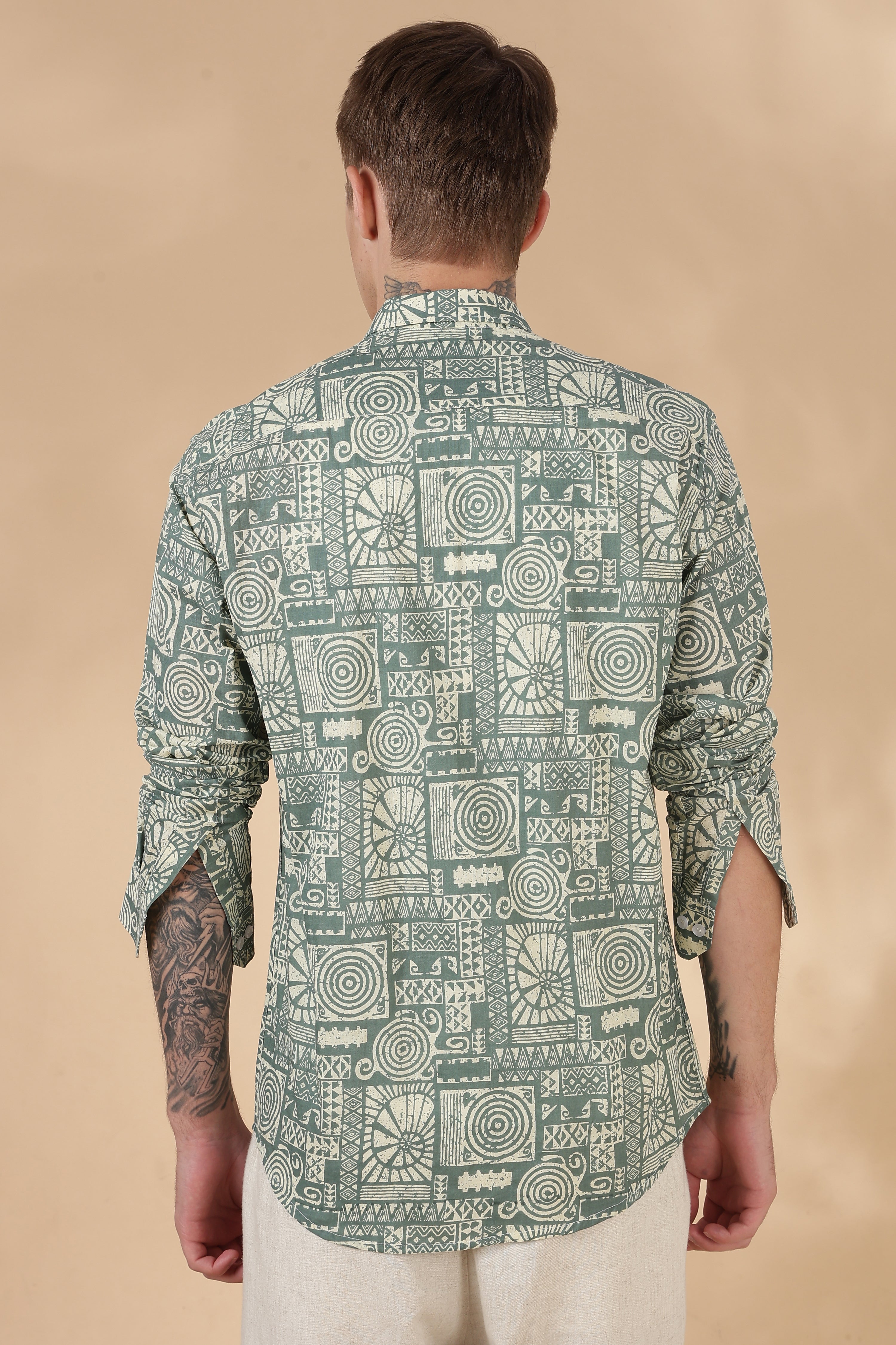 Men’s Full Sleeve Printed Cotton Shirt