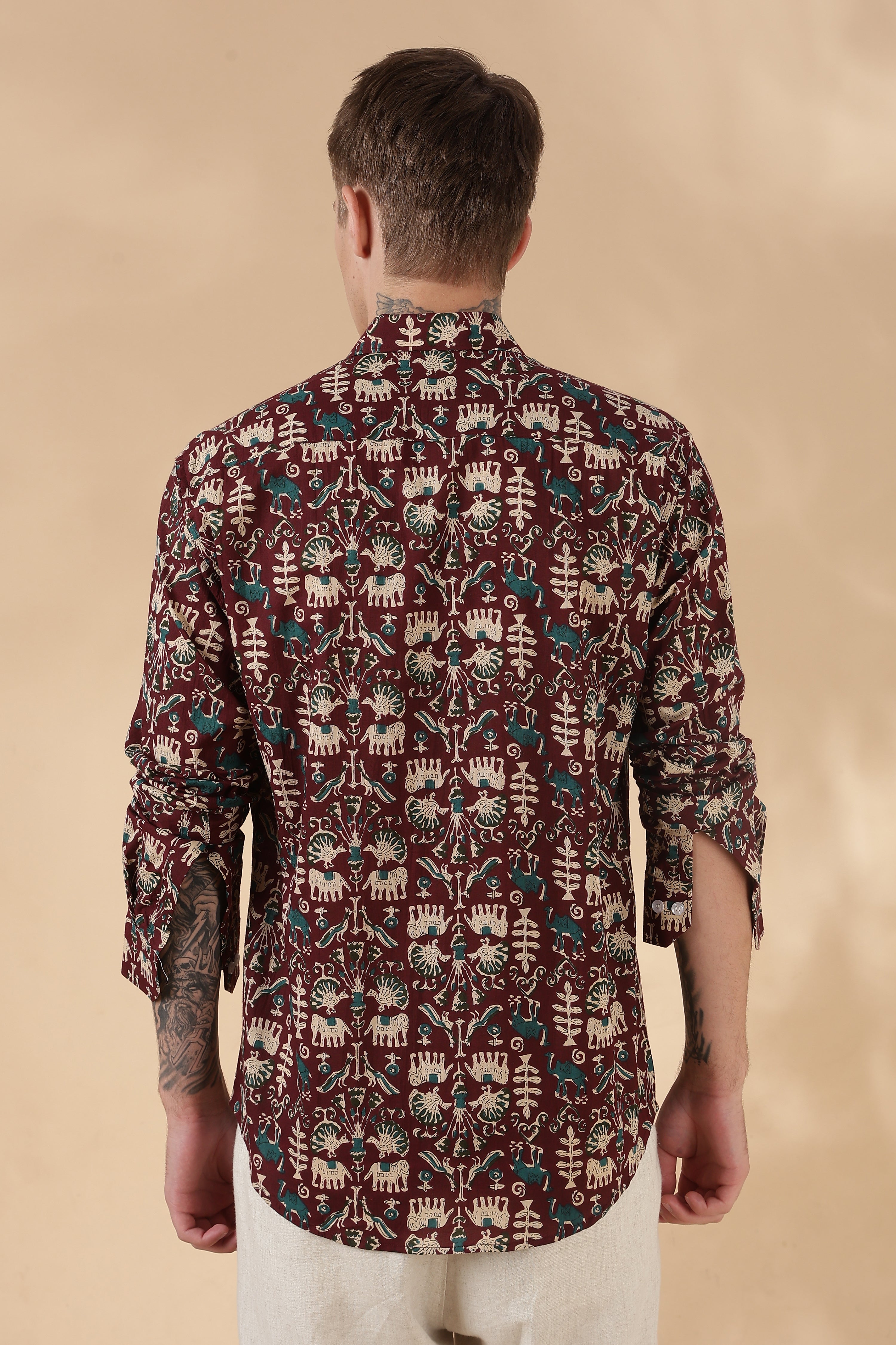 Men’s Full Sleeve Printed Cotton Shirt