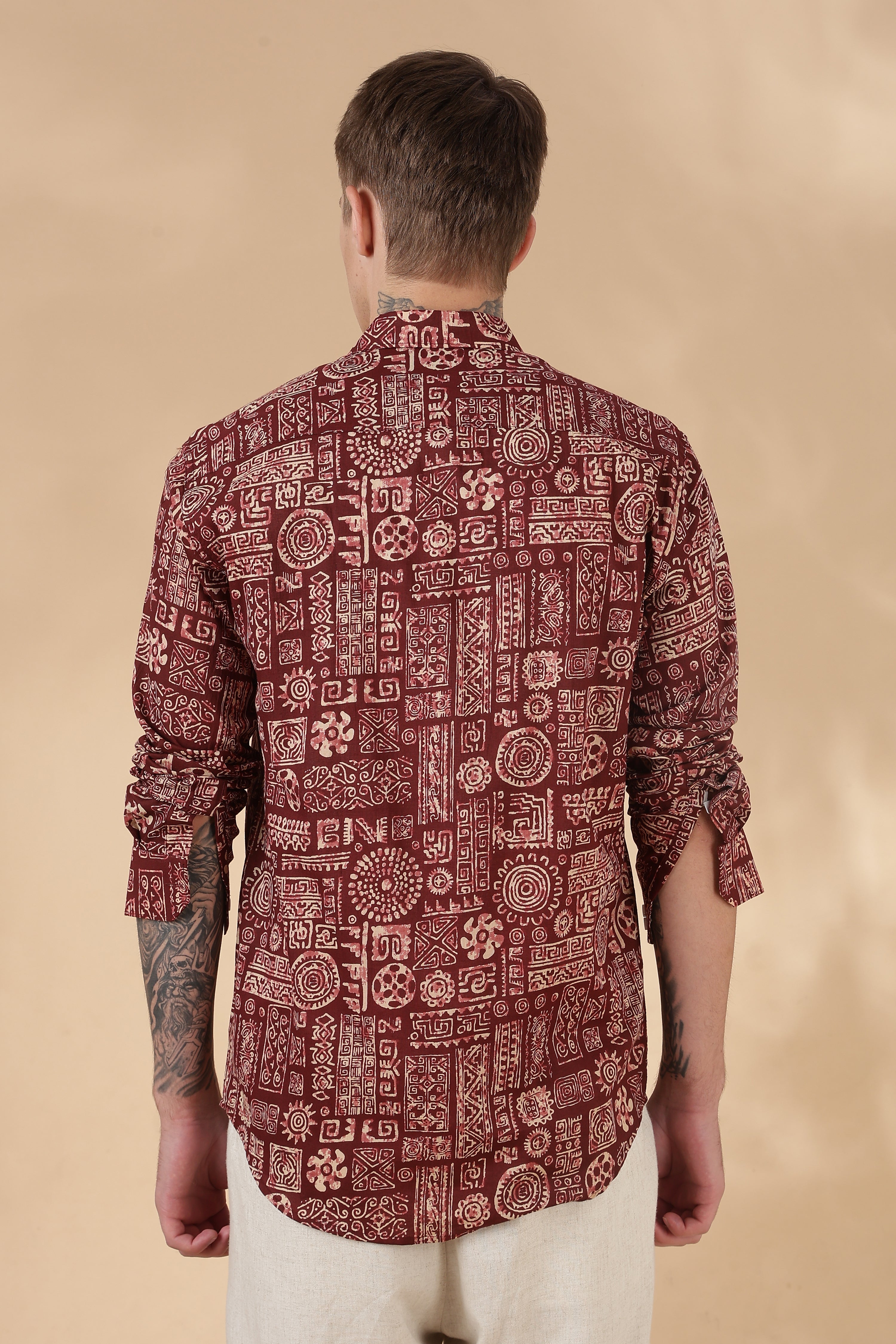 Men’s Full Sleeve Printed Cotton Shirt