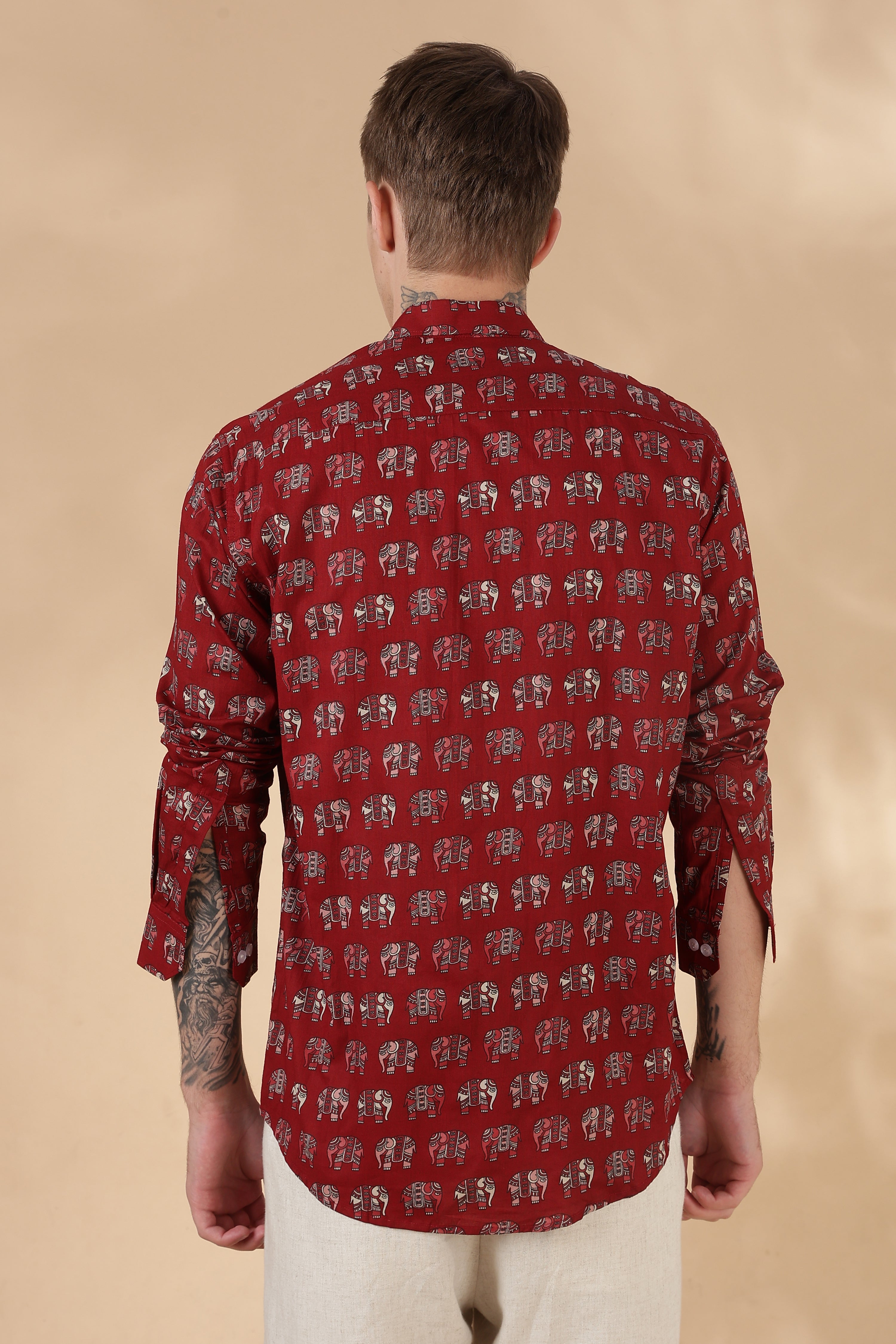 Men’s Full Sleeve Printed Cotton Shirt
