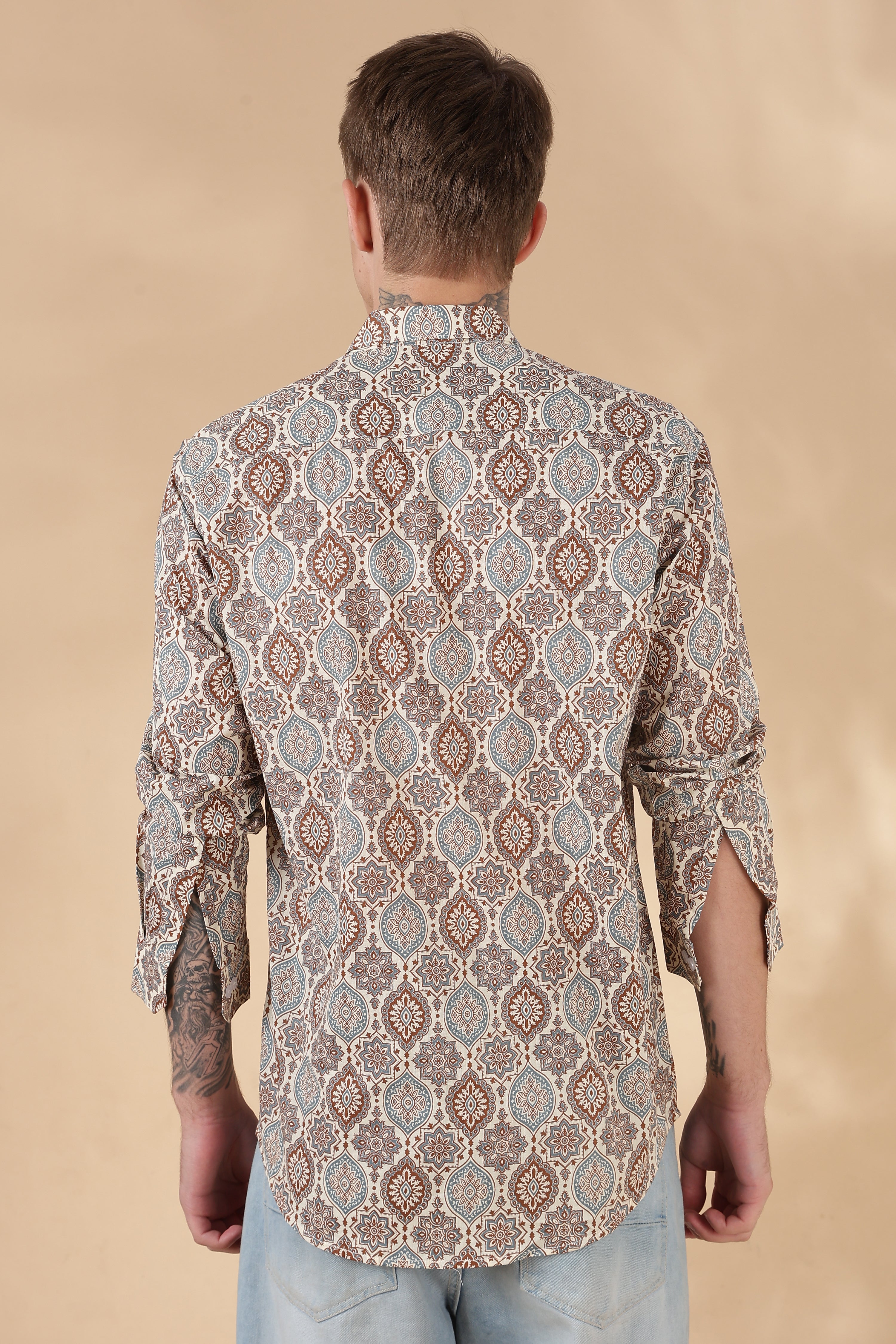 Men’s Full Sleeve Printed Cotton Shirt