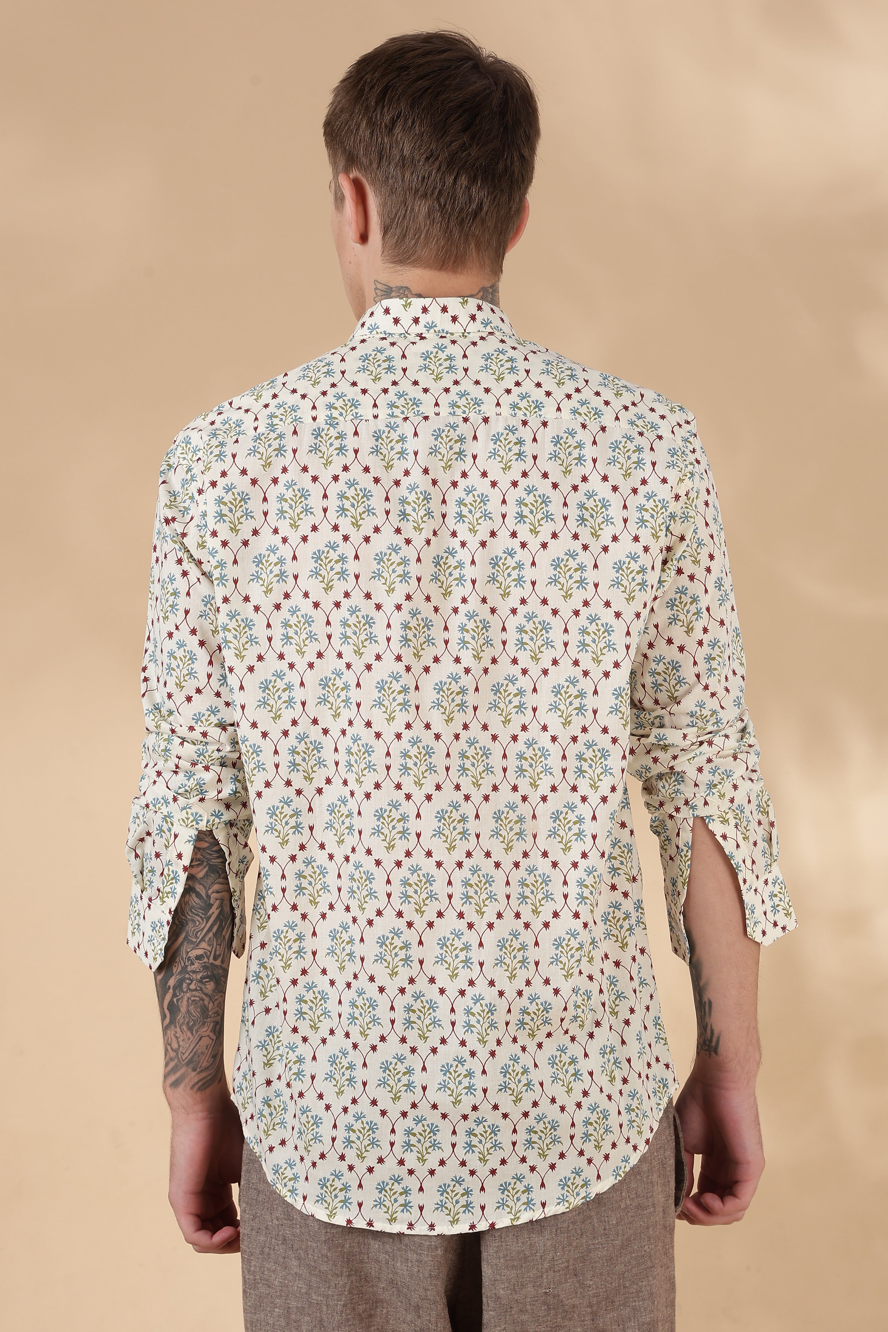 Men’s Full Sleeve Printed Cotton Shirt