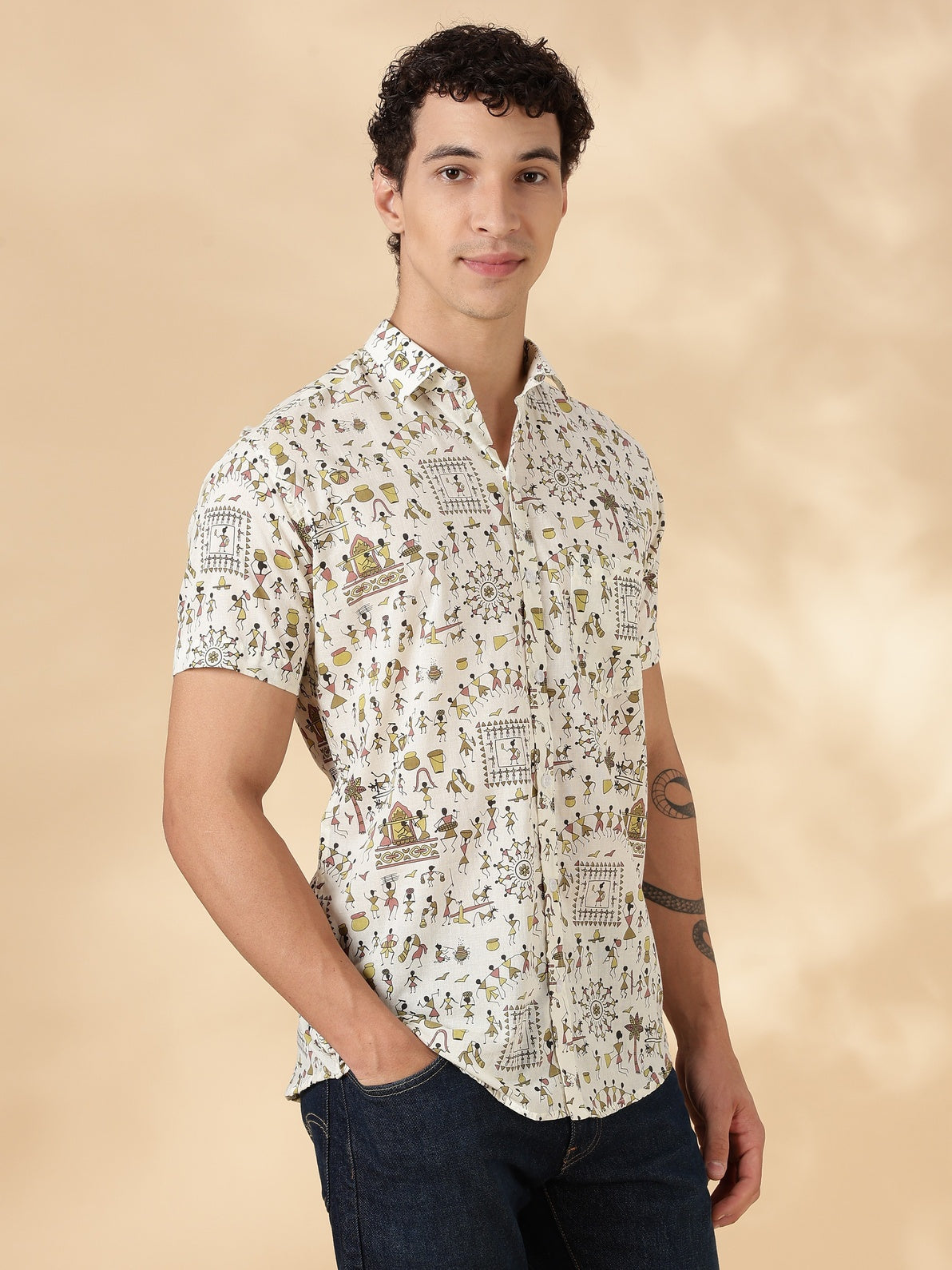 Stylish Printed Half Sleeve Shirt for Men