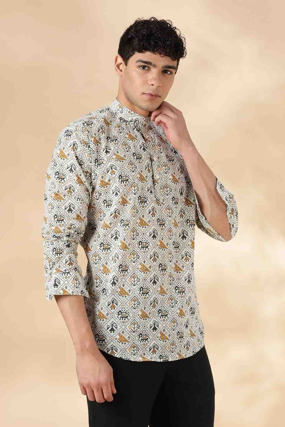 Ethnic Cotton Short Kurta for Men