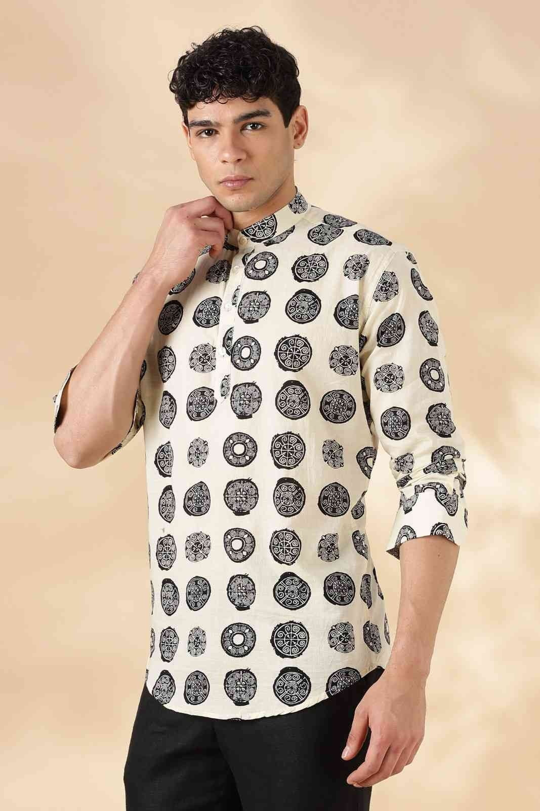 Ethnic Cotton Short Kurta for Men