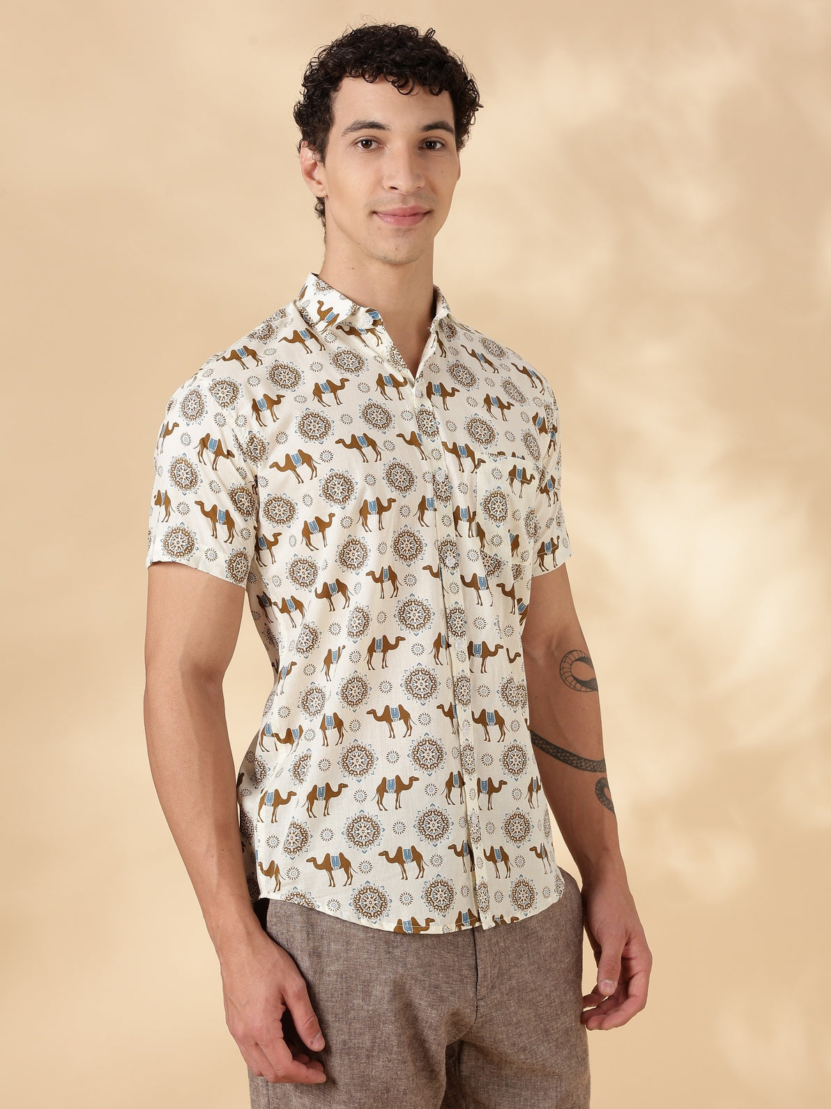 Stylish Printed Half Sleeve Shirt for Men