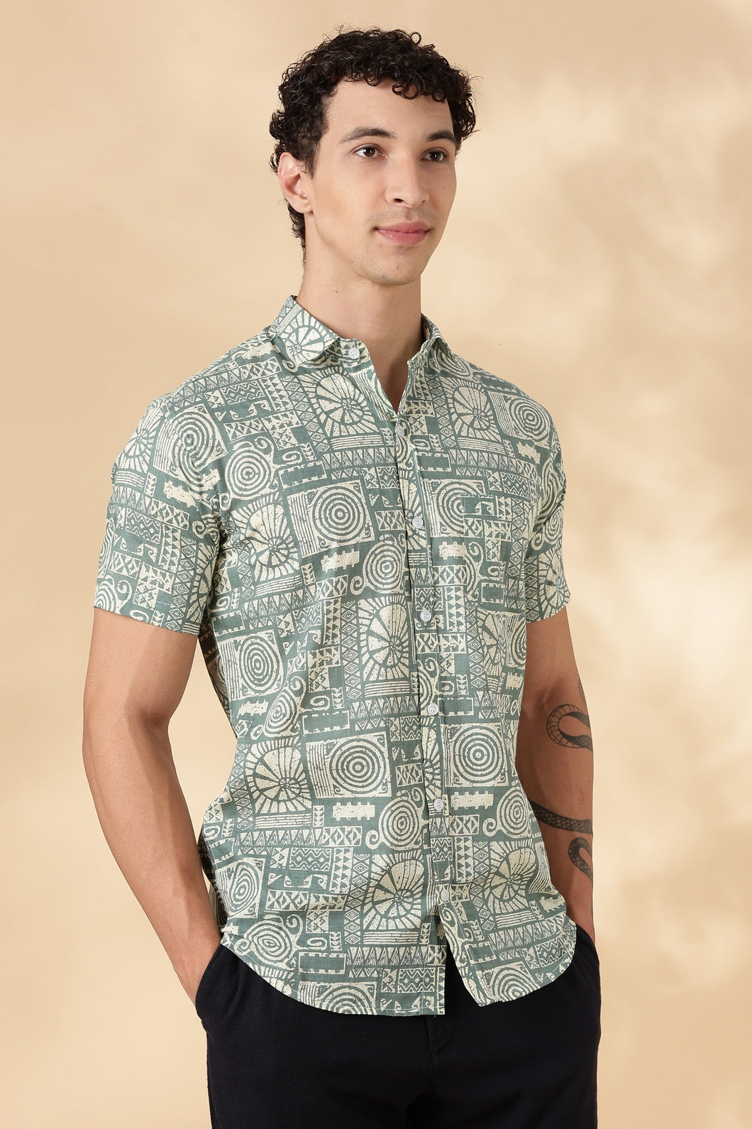 Stylish Printed Half Sleeve Shirt for Men